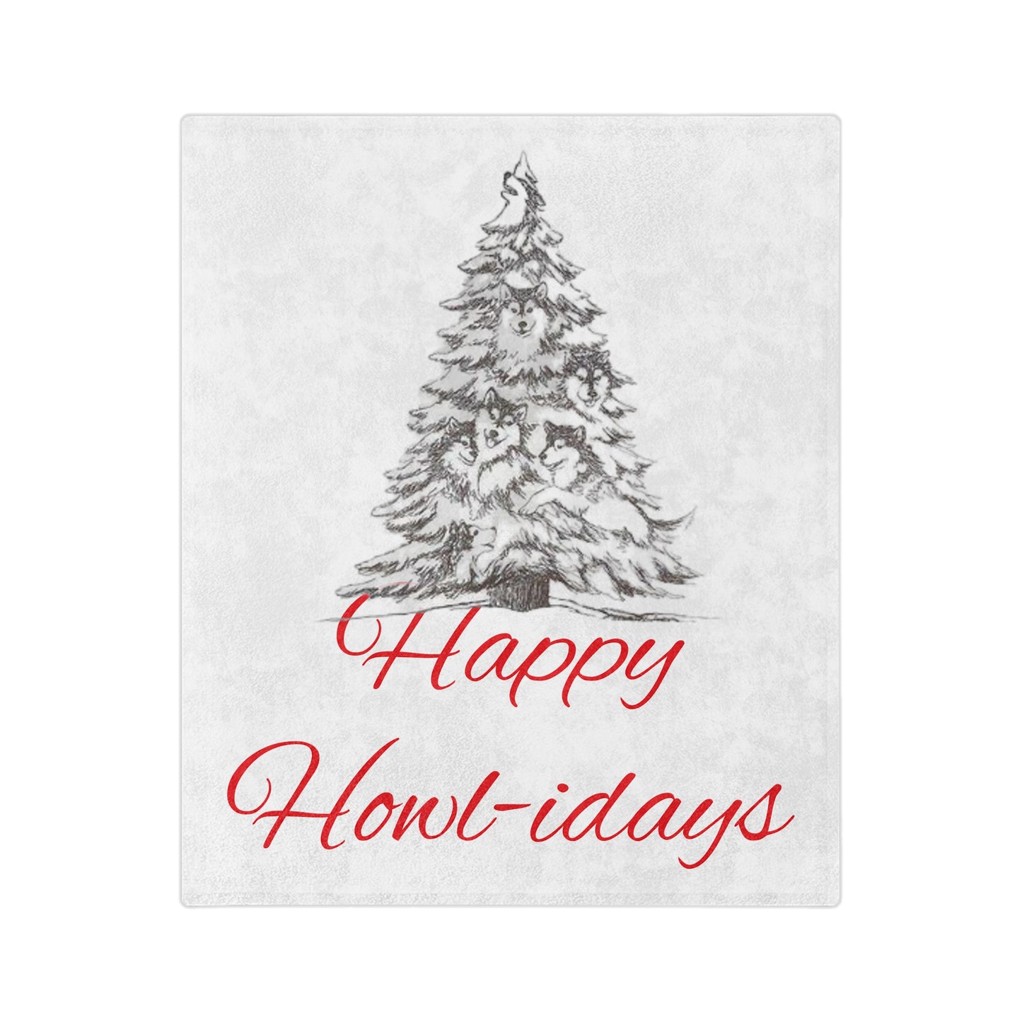 Happy Howl-idays Velveteen Microfiber Blanket