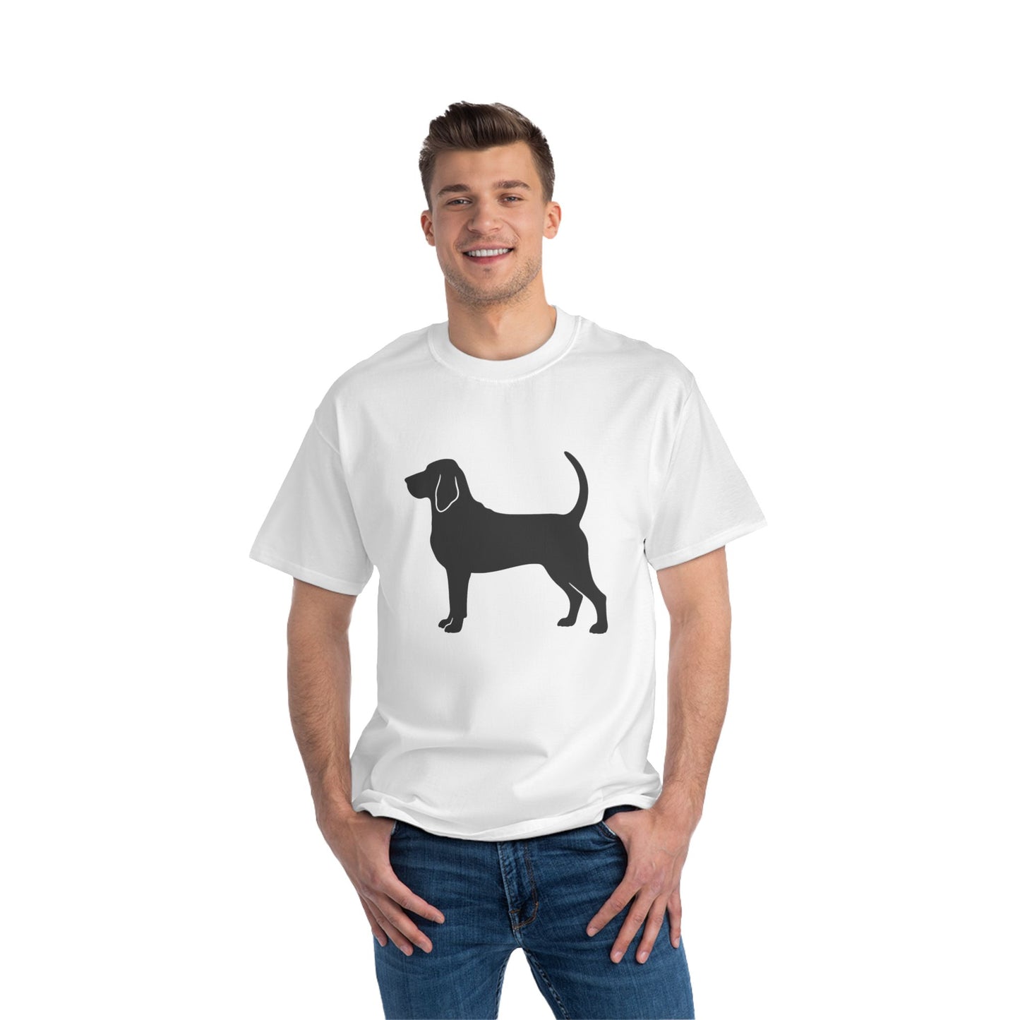 Bloodhound Silhouette Men's Short-Sleeve Crewneck Tee