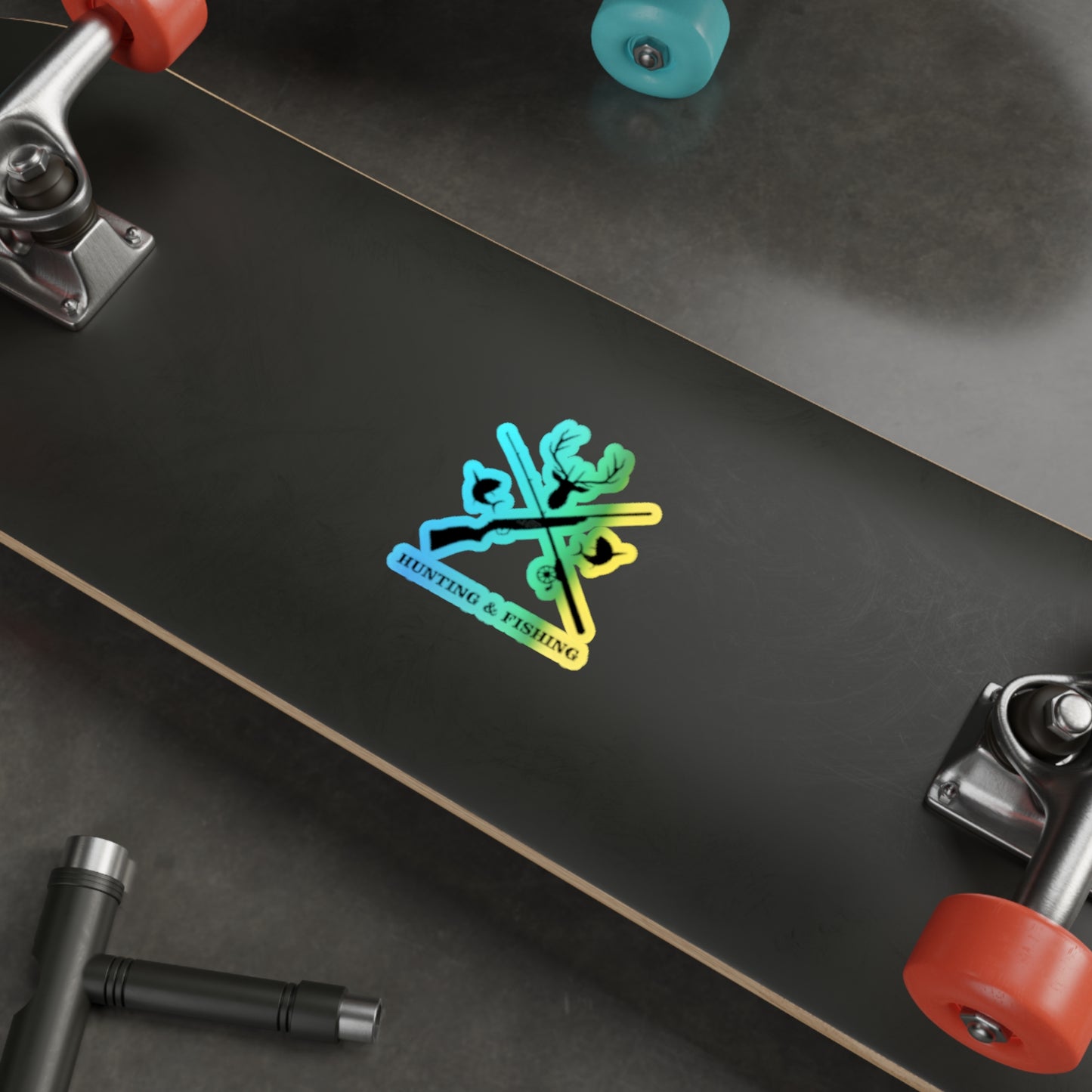 Hunting/Fishing Holographic Sticker
