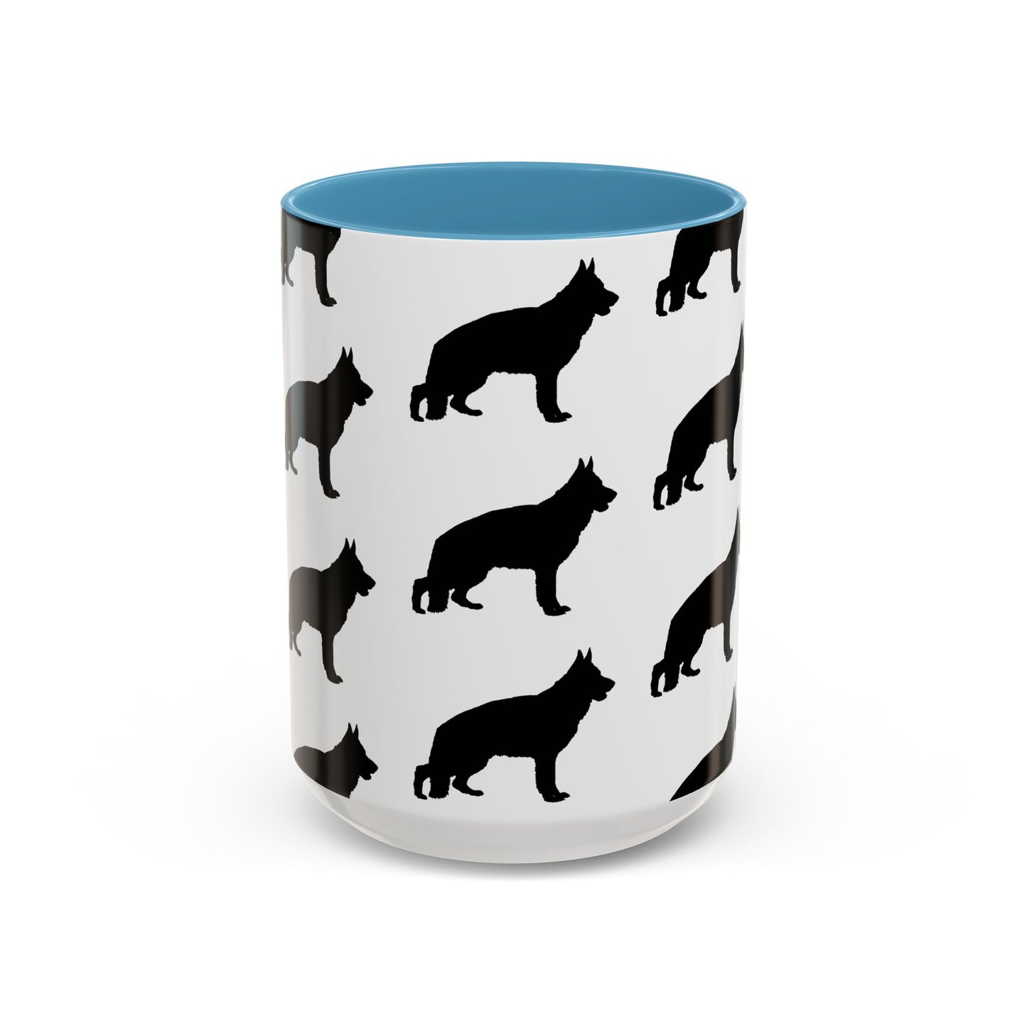 German Shepherd Silhouette 2-Tone Coffee Mug