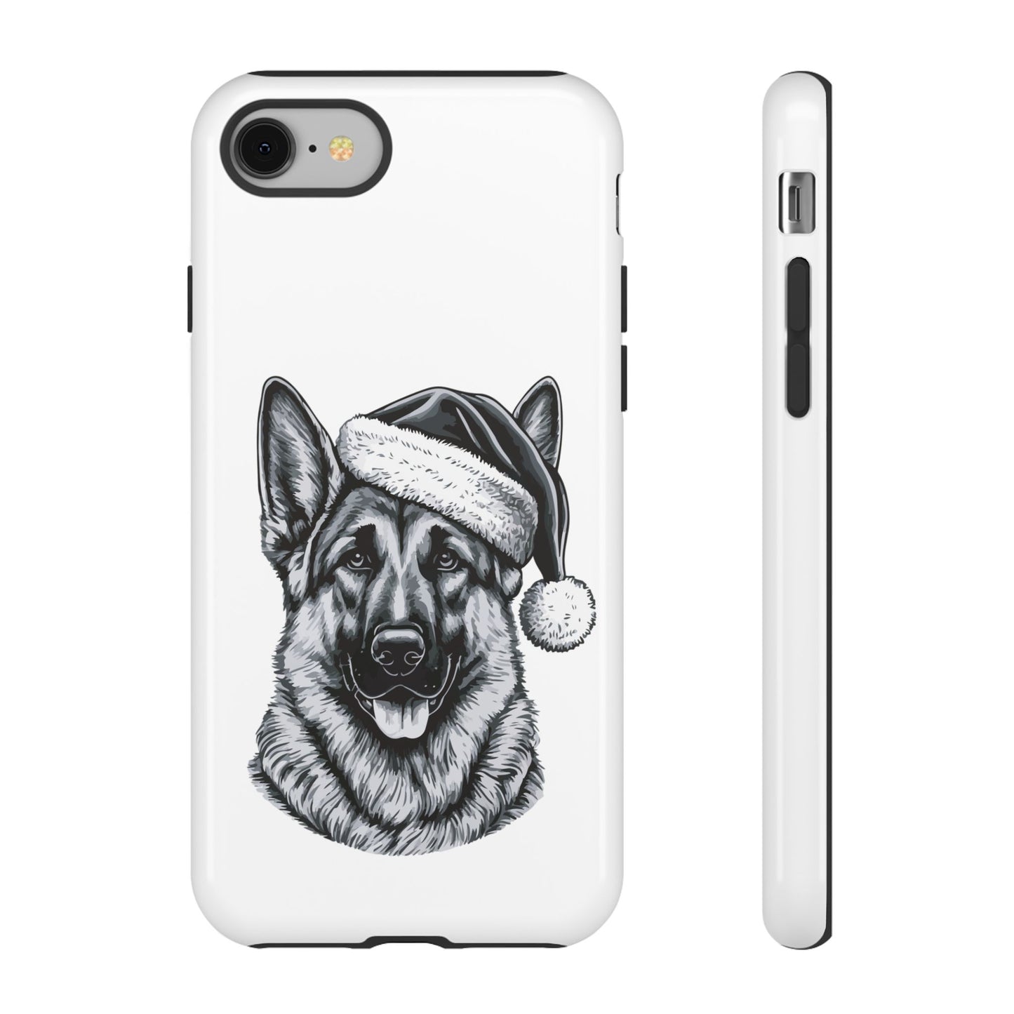 Santa Paws German Shepherd iPhone Case