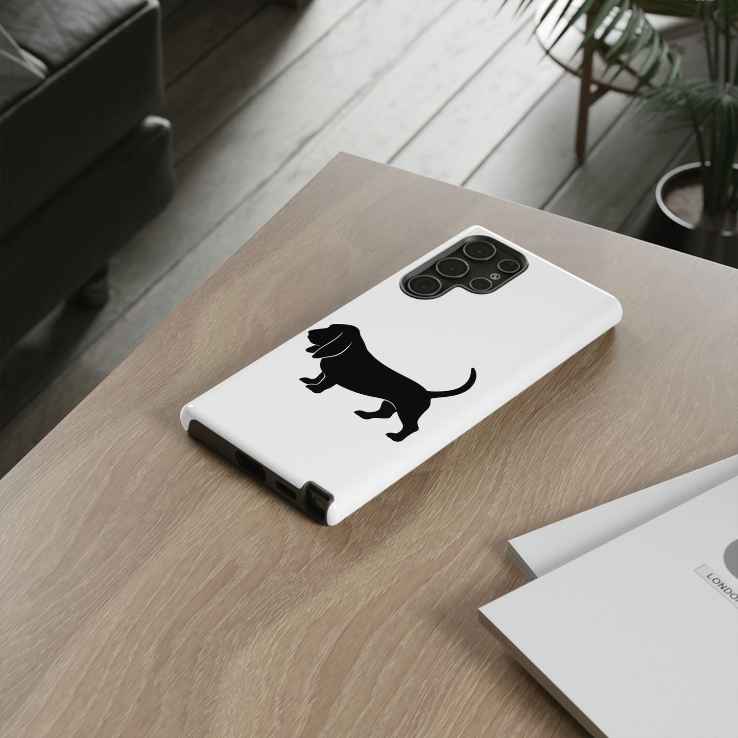 Basset Hound Silhouette Samsung Case