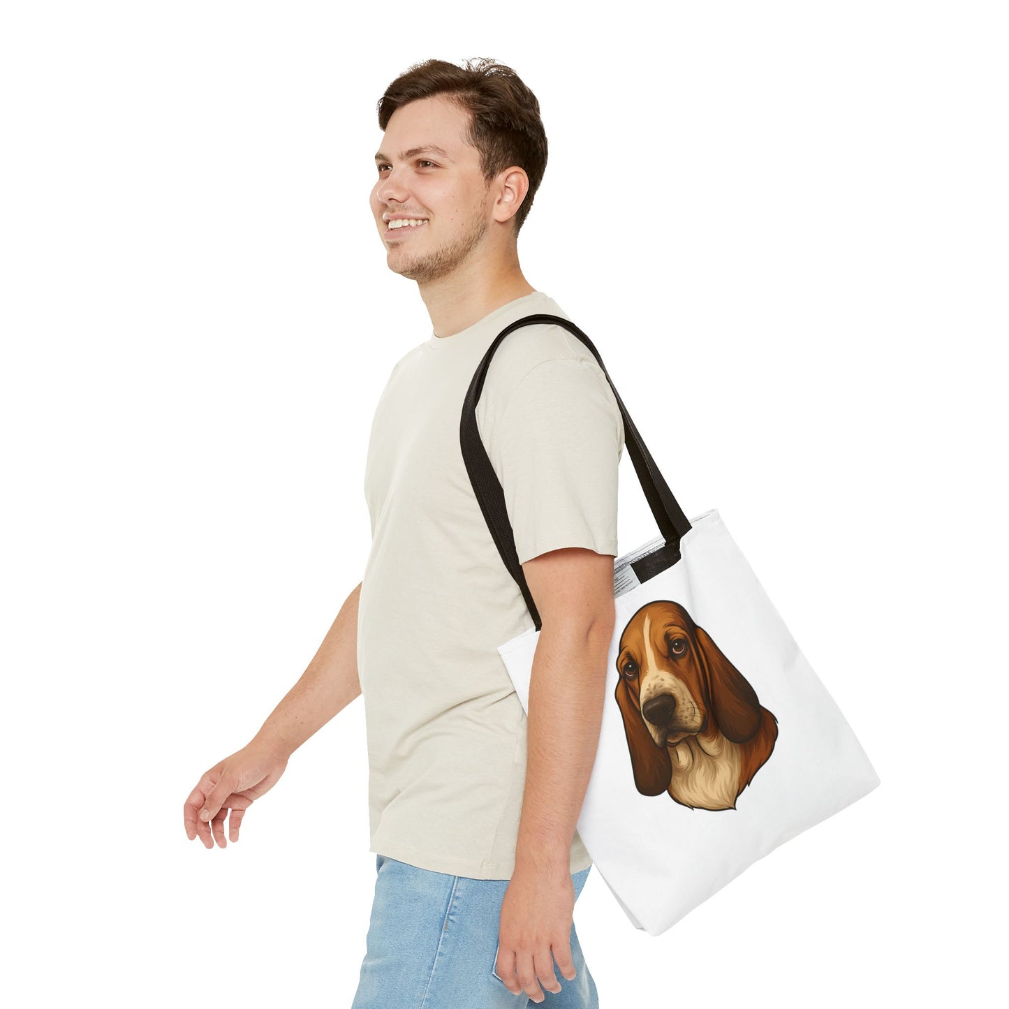 Basset Hound Head Tote Bag