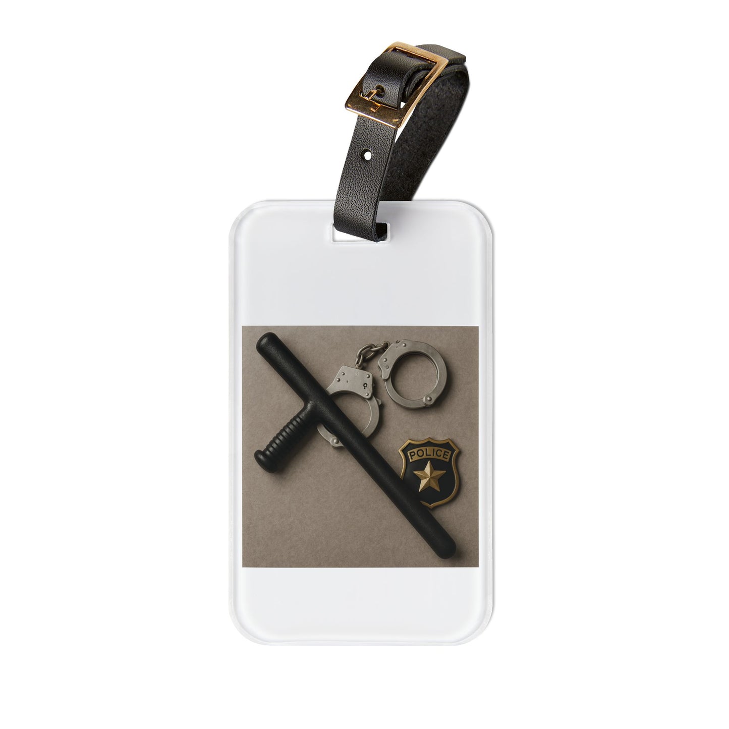 Law Enforcement Appreciation Leather Strap Luggage Tag