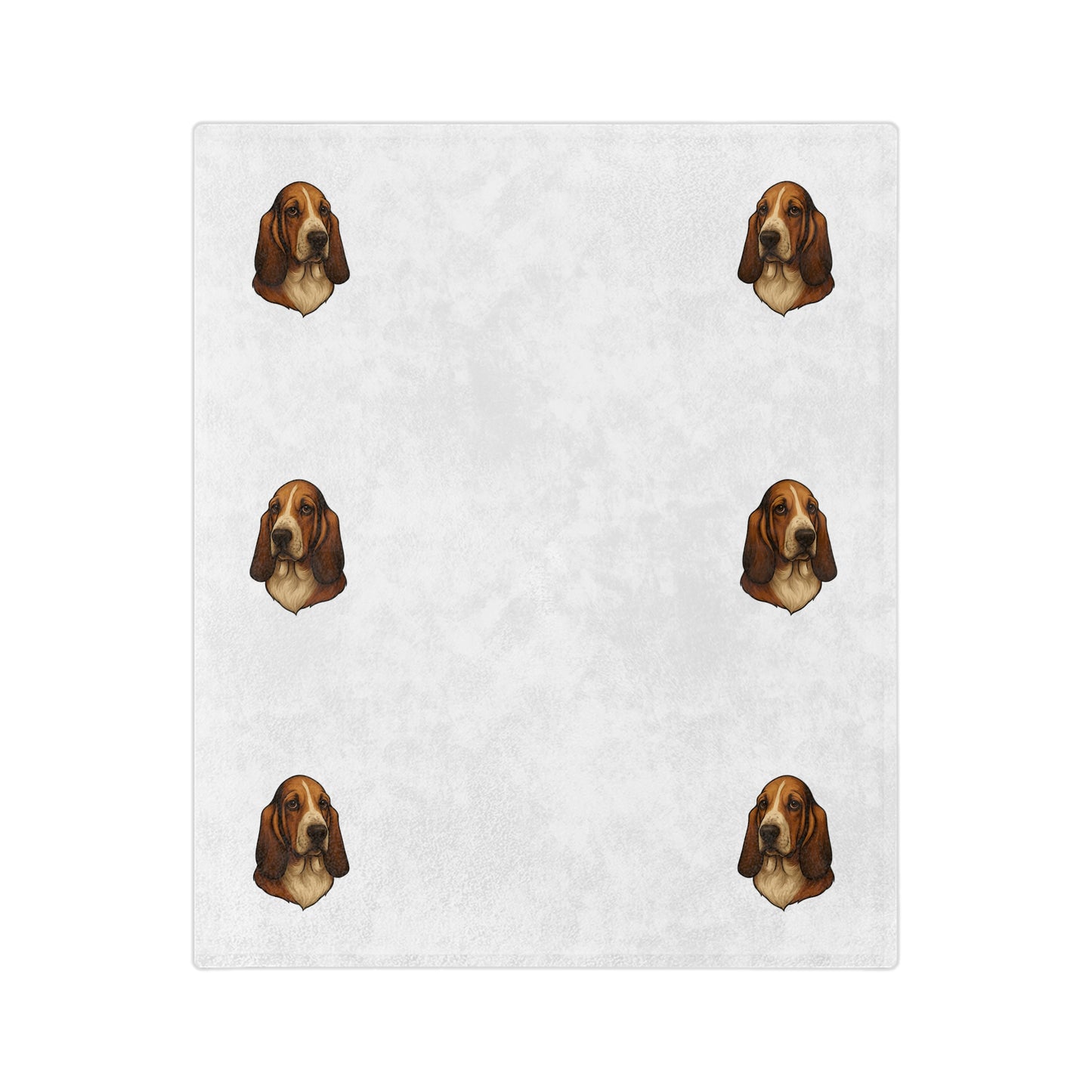 Basset Hound Head Velveteen Microfiber Blanket