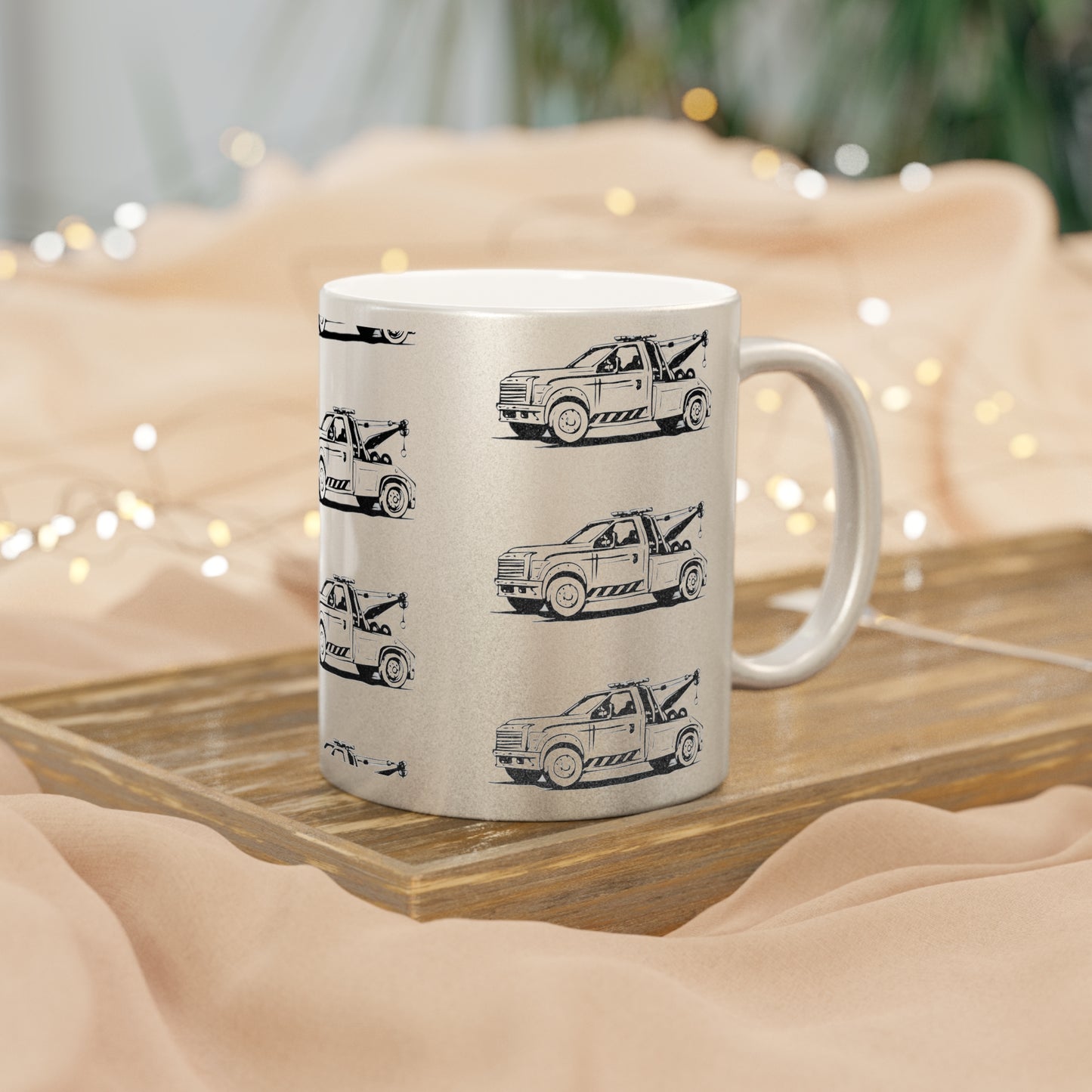 Wheel Lift Tow Truck Metallic Coffee Mug