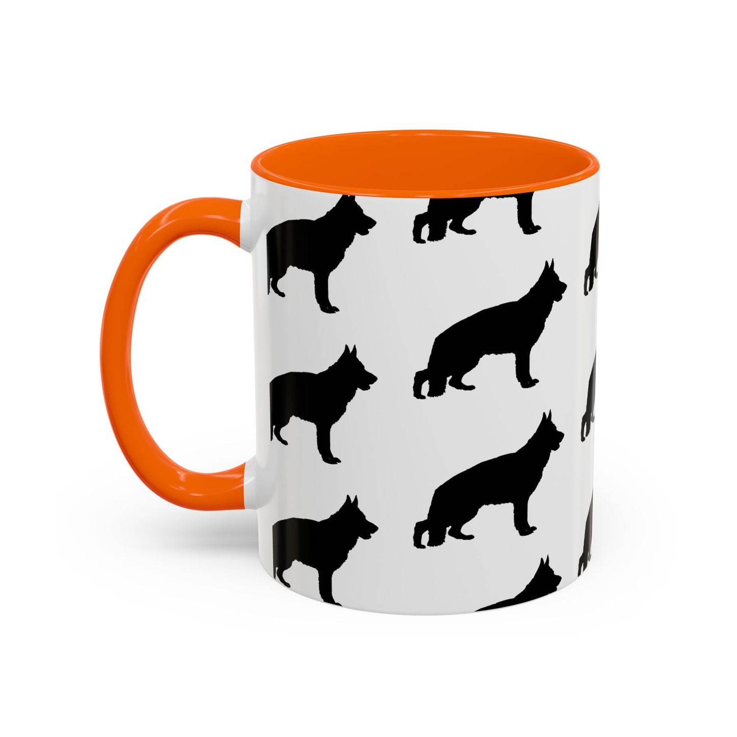 German Shepherd Silhouette 2-Tone Coffee Mug