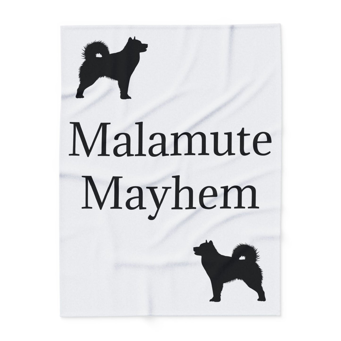 Malamute Mayhem Arctic Fleece Blanket