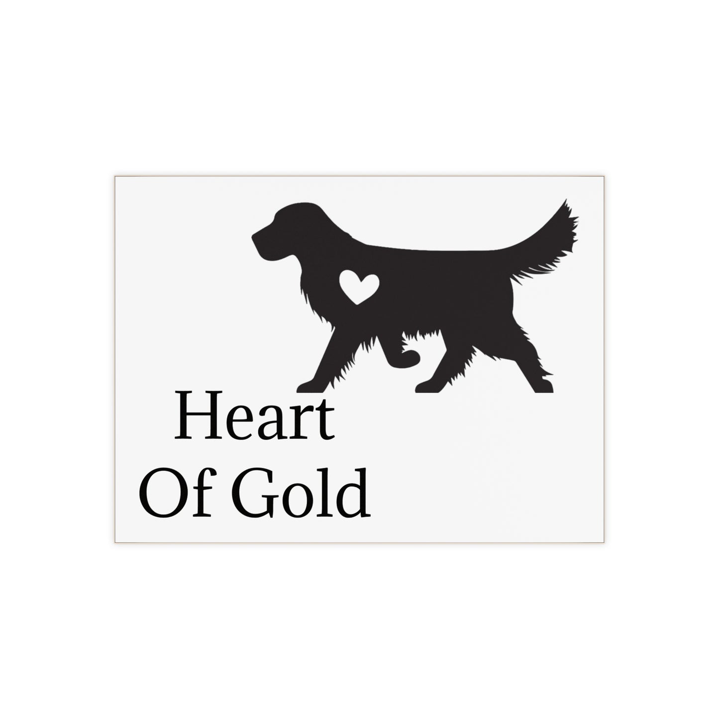 Heart Of Gold Ceramic Photo Tile