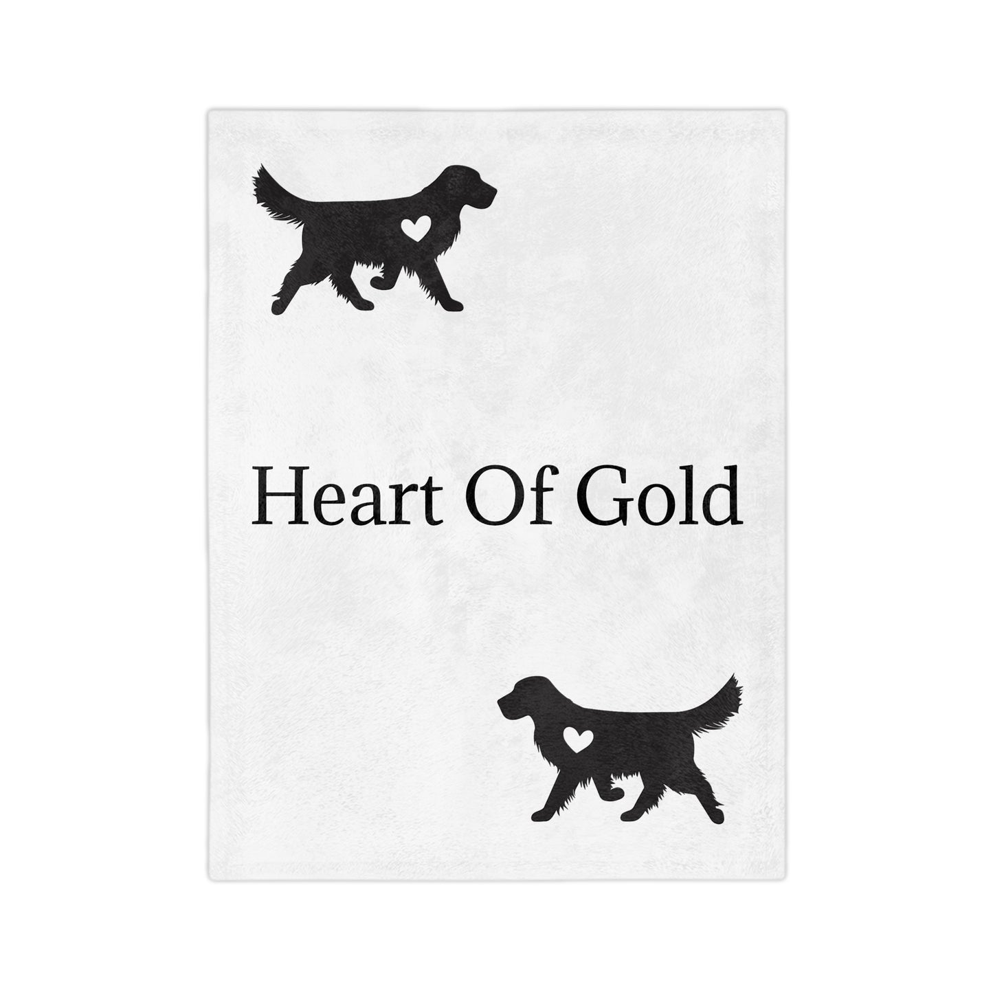 Heart Of Gold Velveteen Microfiber Blanket