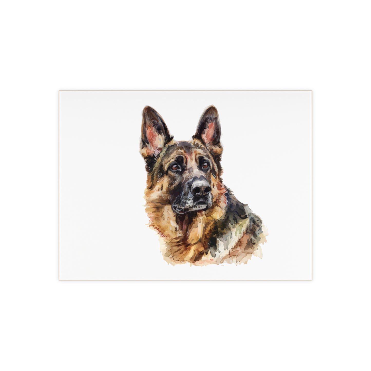 German Shepherd Head Ceramic Photo Tile