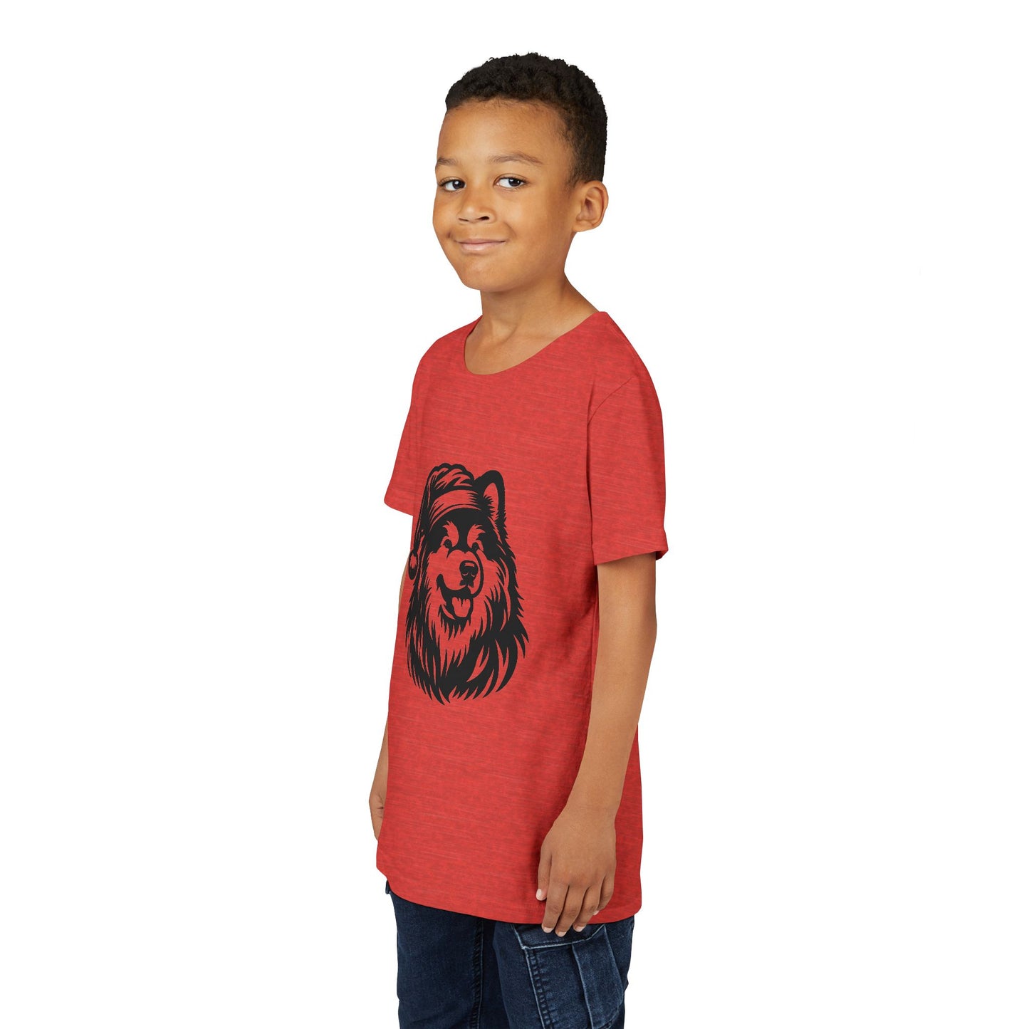 Santa Paws Malamute Youth Unisex Short Sleeve Crewneck Tee