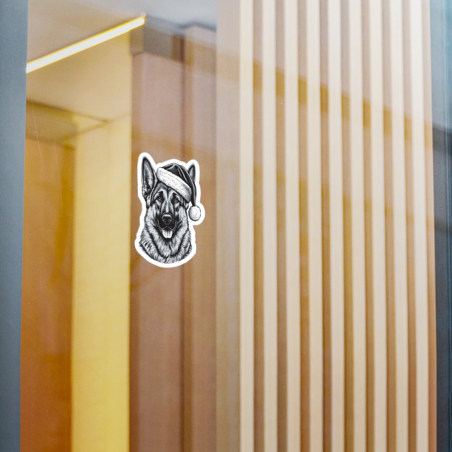 Santa Paws German Shepherd Vinyl Decal