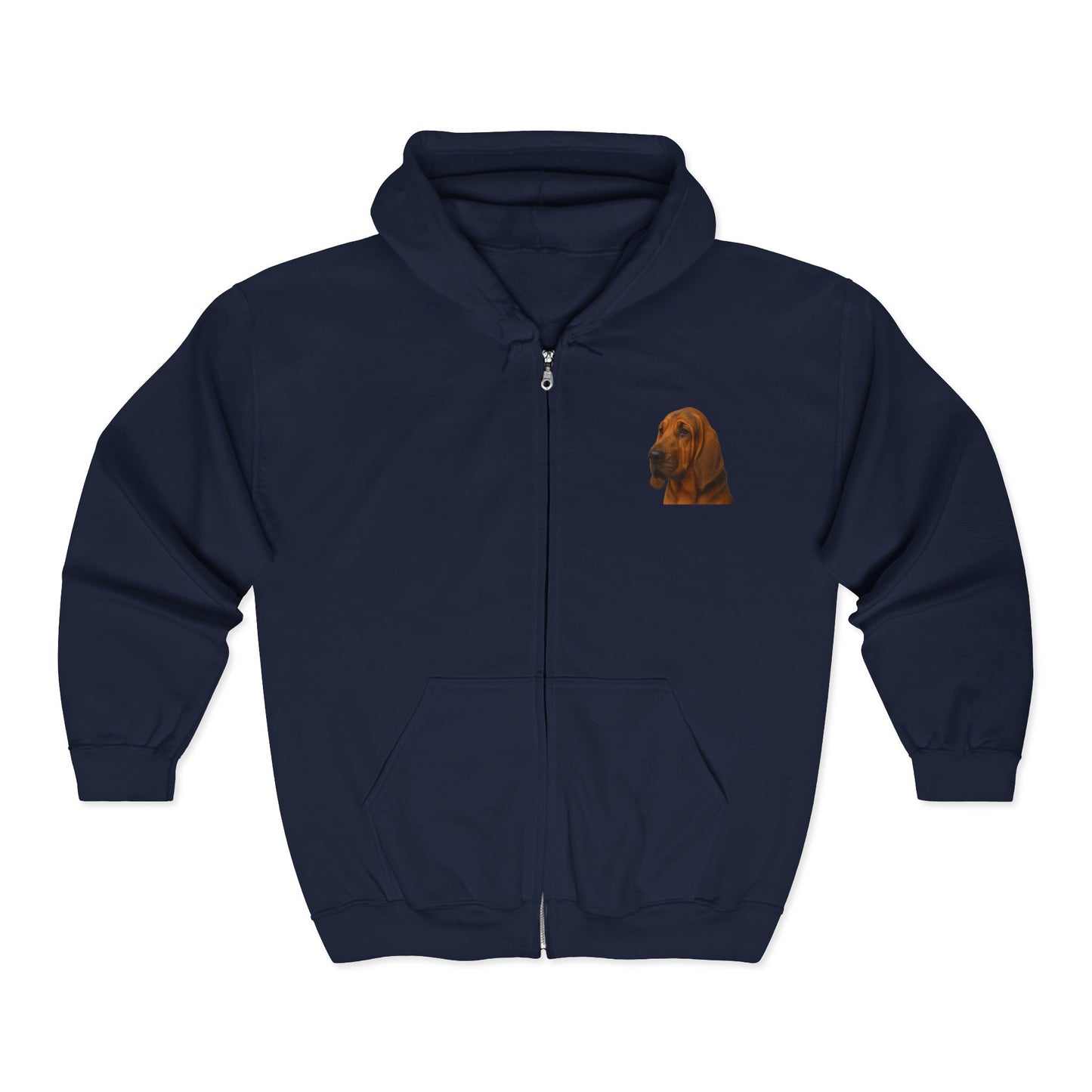 Bloodhound Head Unisex Full Zip Hoodie