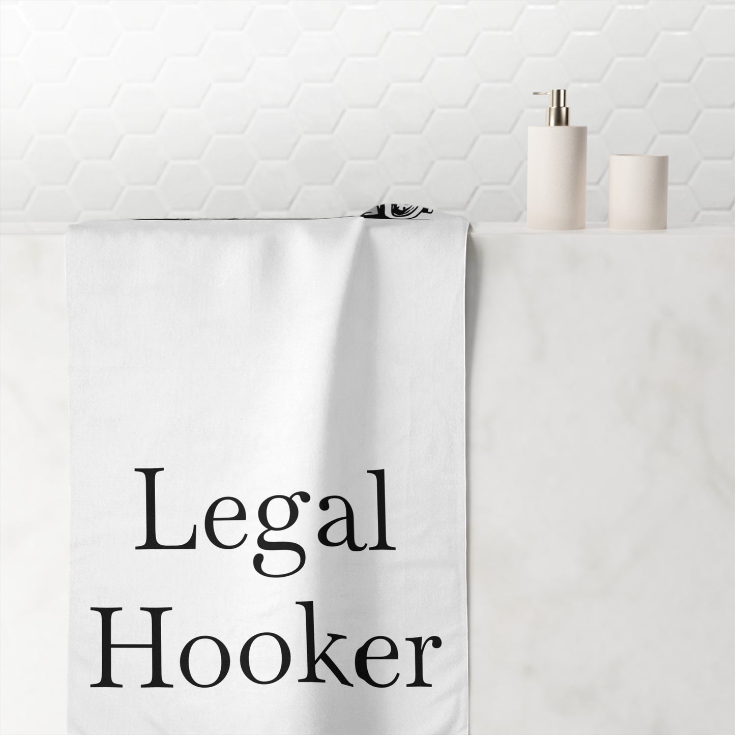 Legal H**ker Wheel Lift Tow Truck Mink-Cotton Beach Towel