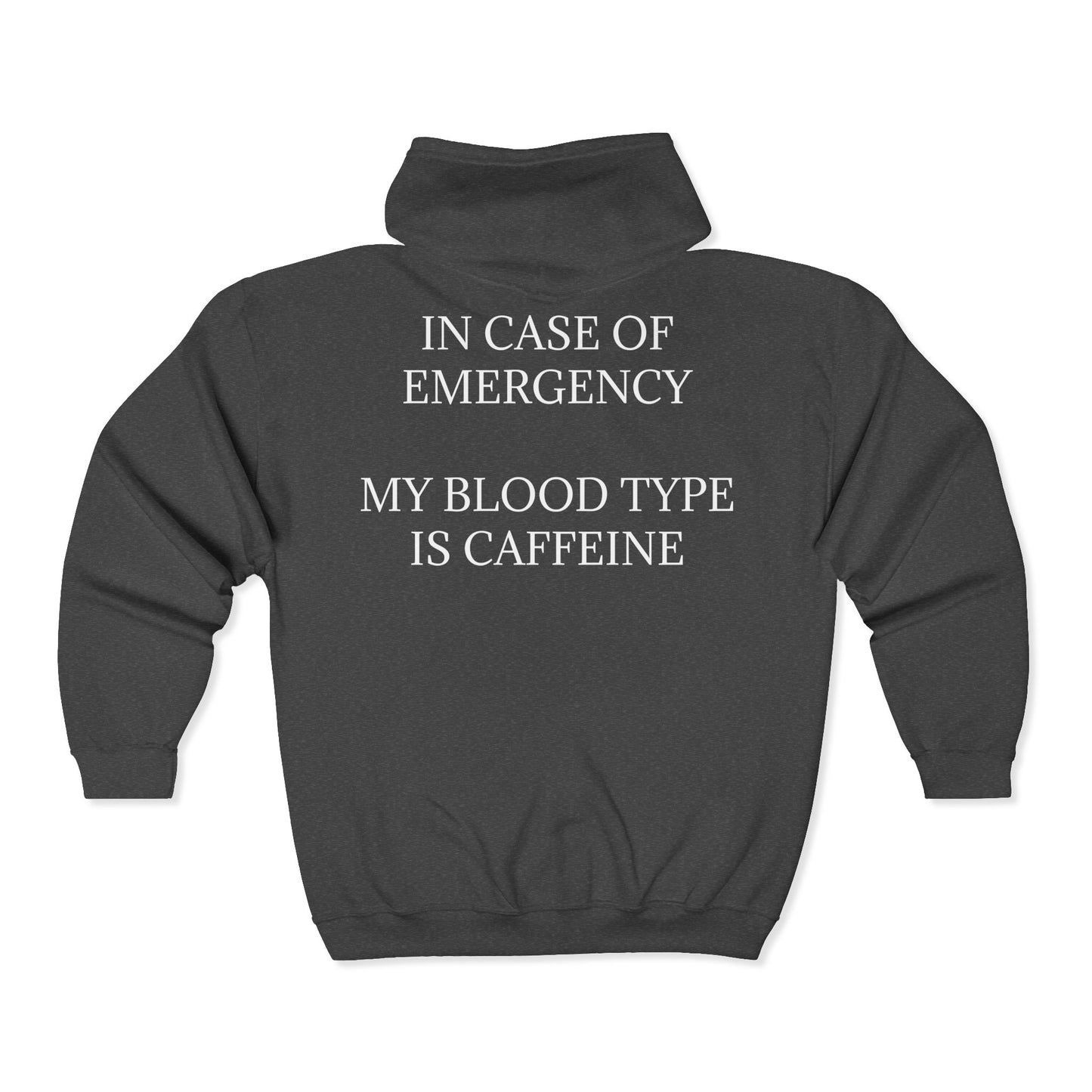 Blood Type Unisex Full Zip Hoodie