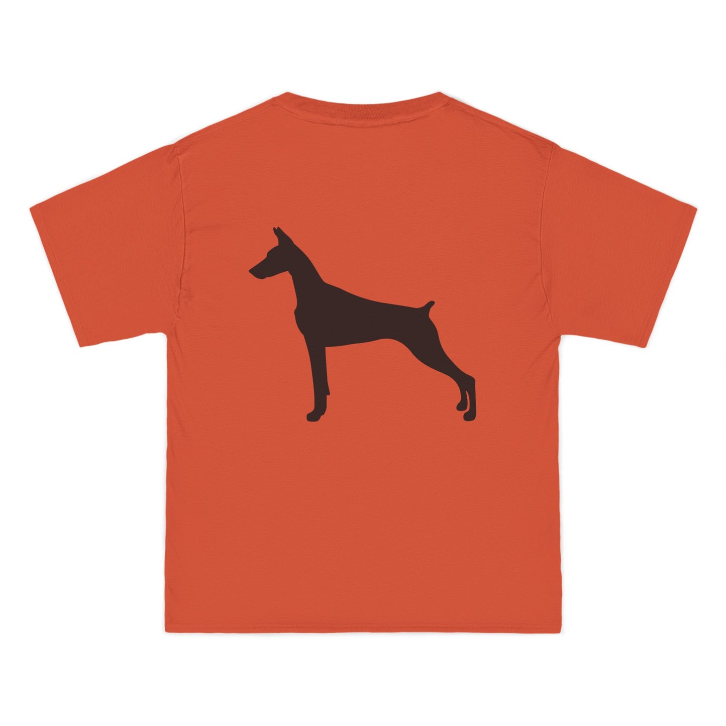 Doberman Silhouette Men's Short-Sleeve Crewneck Tee