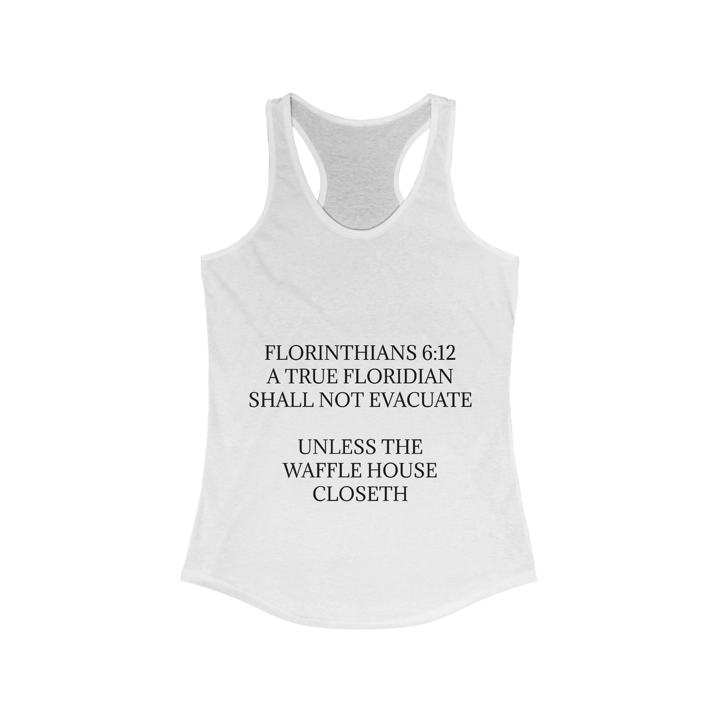Florinthians 6:12 Women's Racerback Tank