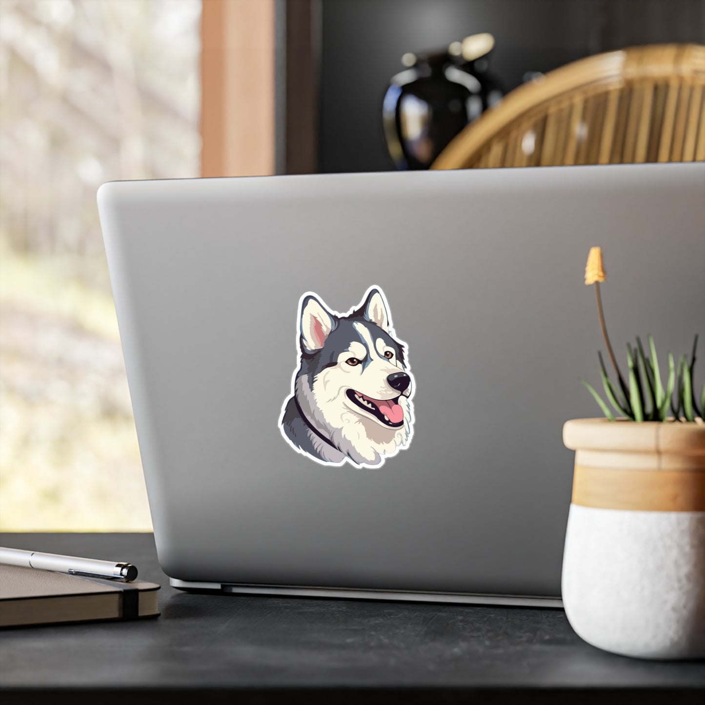 Malamute Head Vinyl Decal