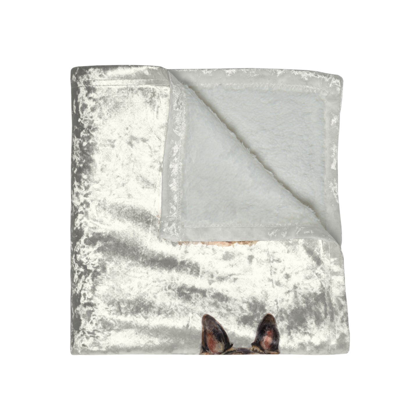 German Shepherd Head Crushed Velvet Blanket