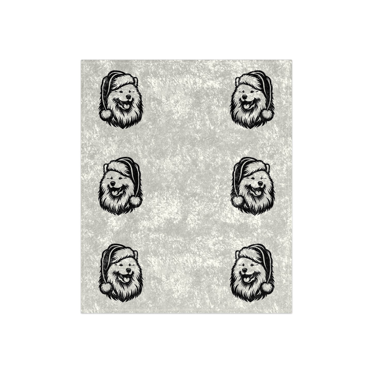 Santa Paws Samoyed Crushed Velvet Blanket