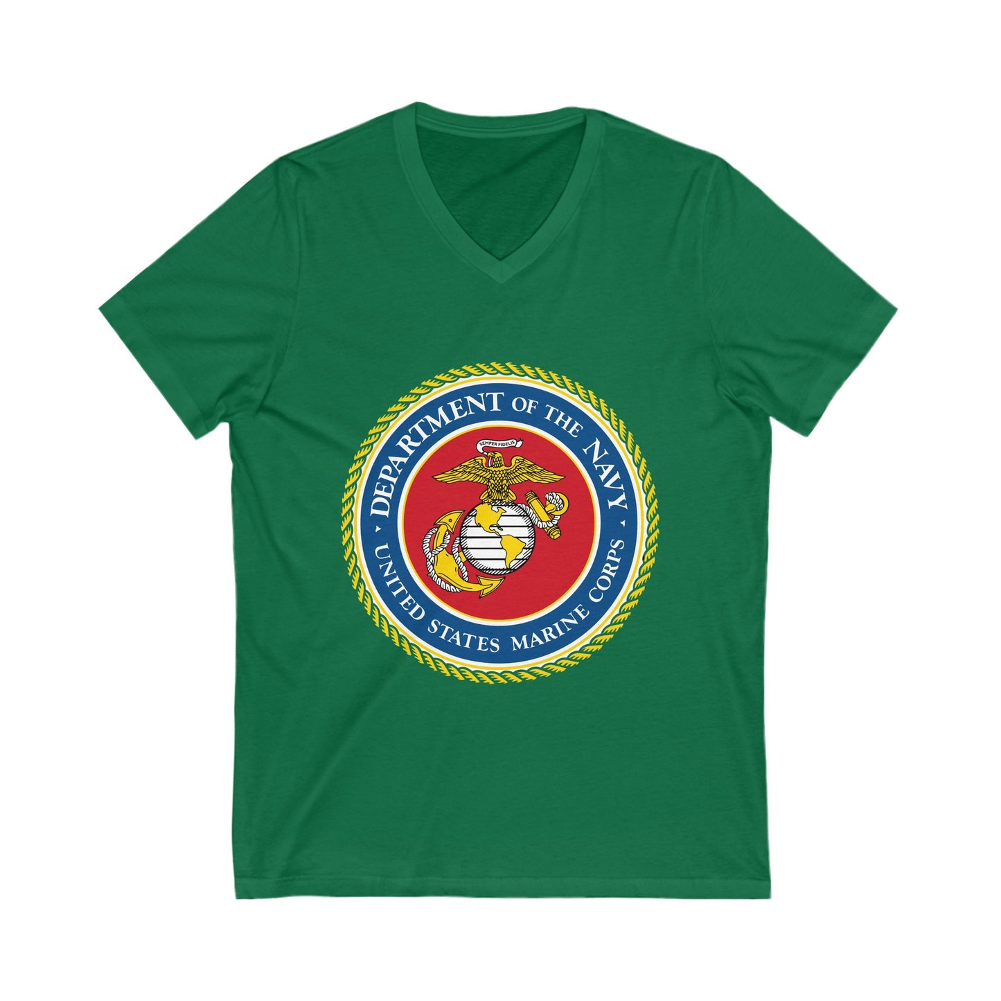 US Marine Corps Unisex Short Sleeve V-Neck Tee