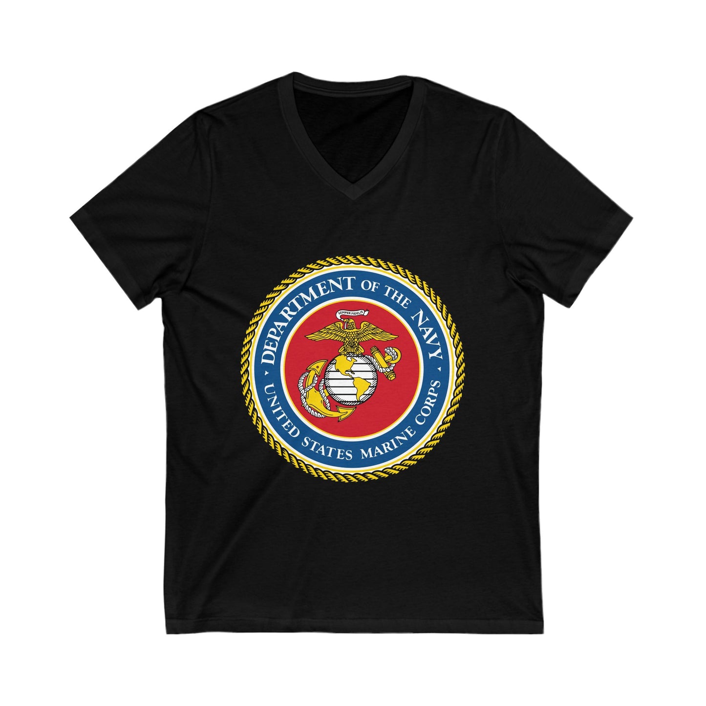 US Marine Corps Unisex Short Sleeve V-Neck Tee