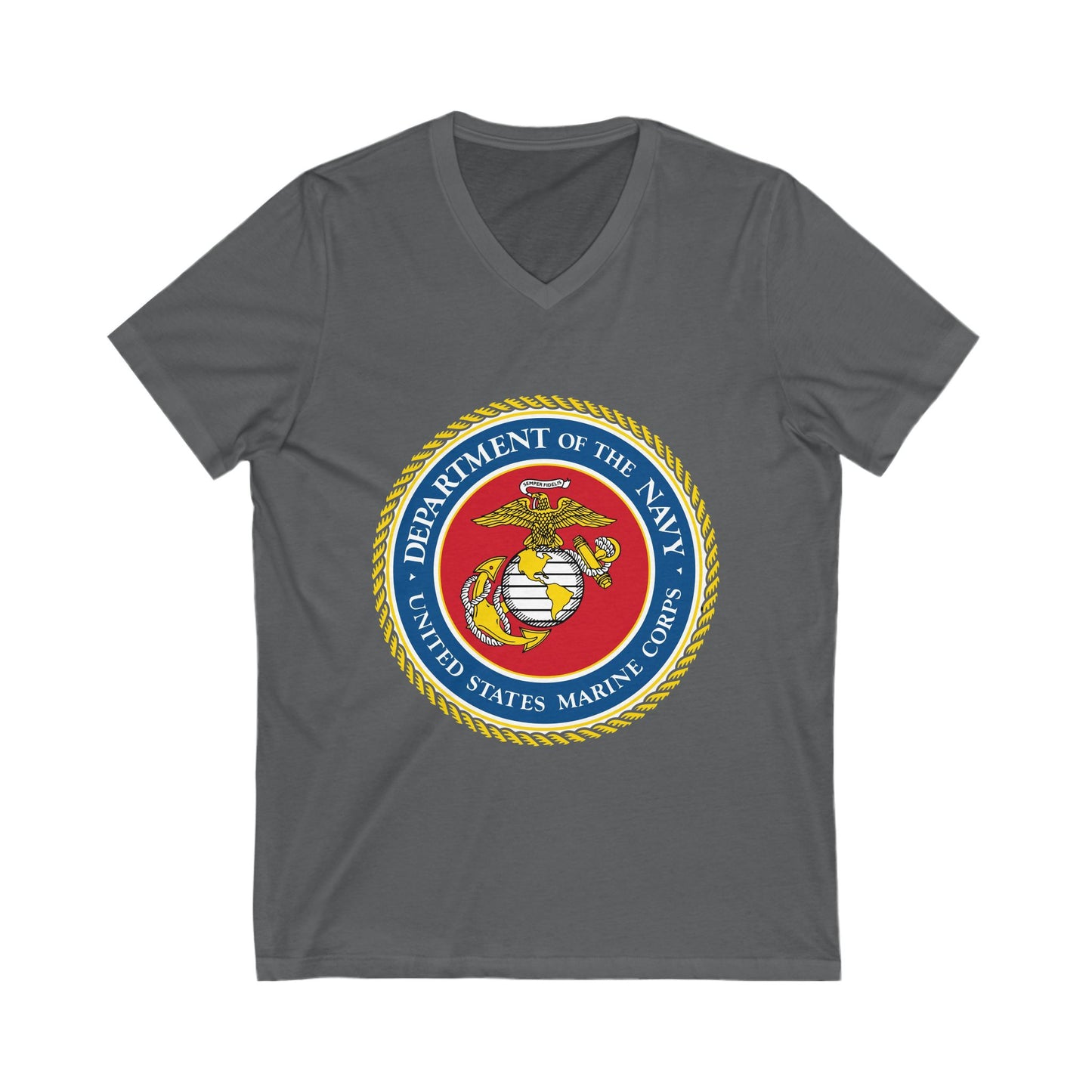US Marine Corps Unisex Short Sleeve V-Neck Tee