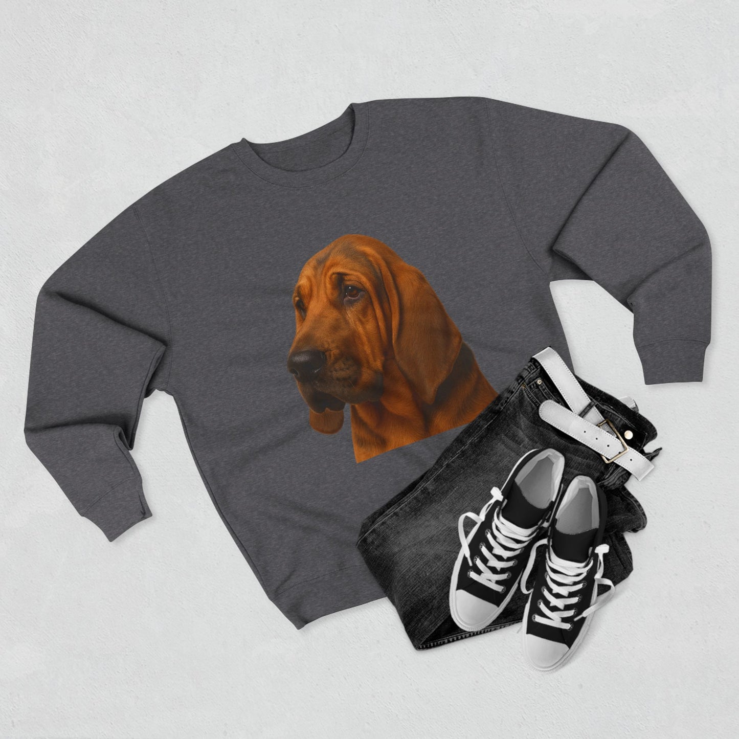 Bloodhound Head Unisex Crewneck Sweatshirt