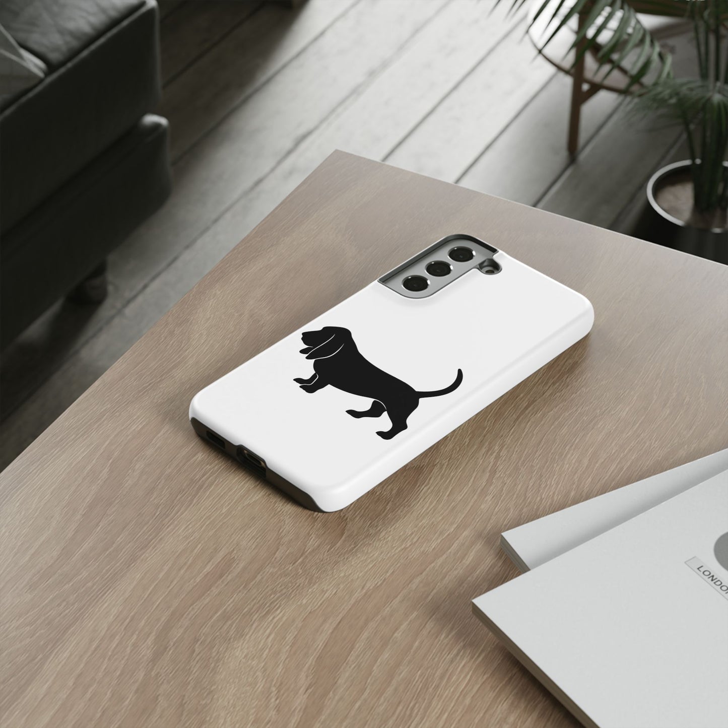 Basset Hound Silhouette Samsung Case