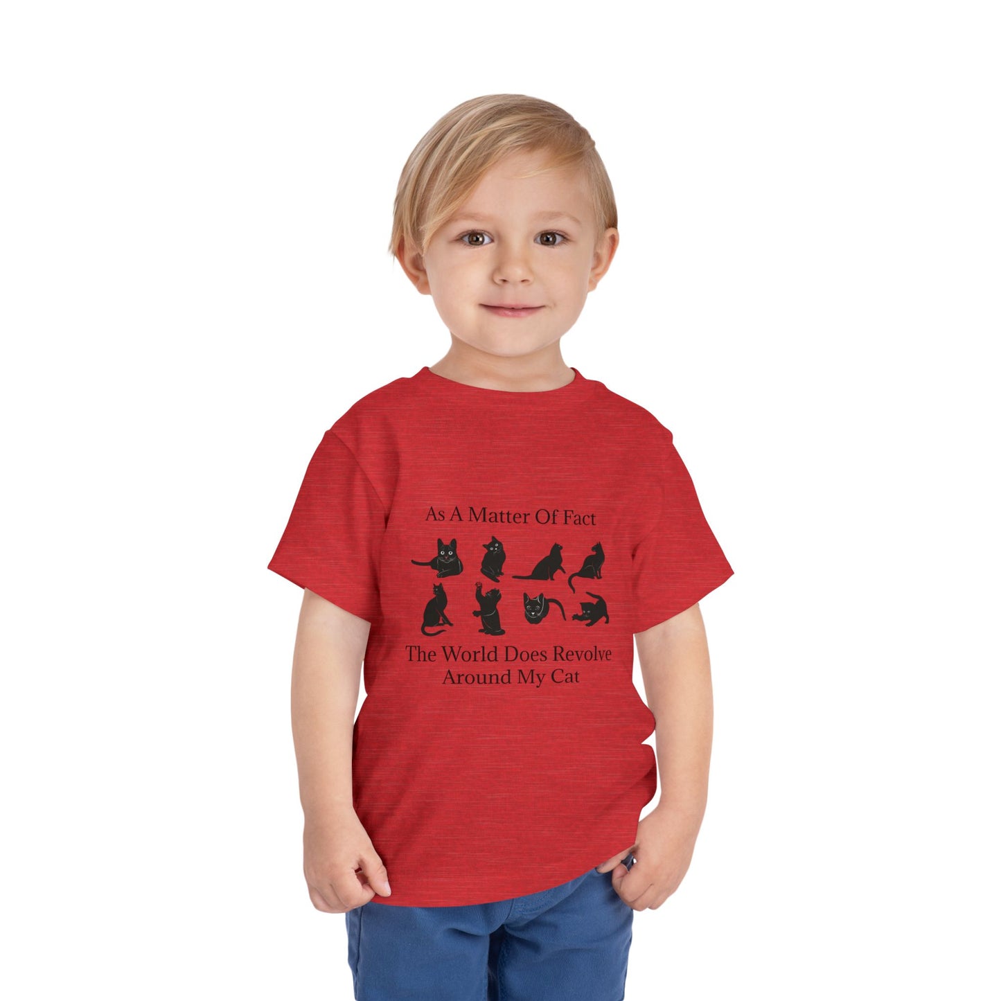 Matter Of Fact Cat Toddler Unisex Short Sleeve Crewneck Tee