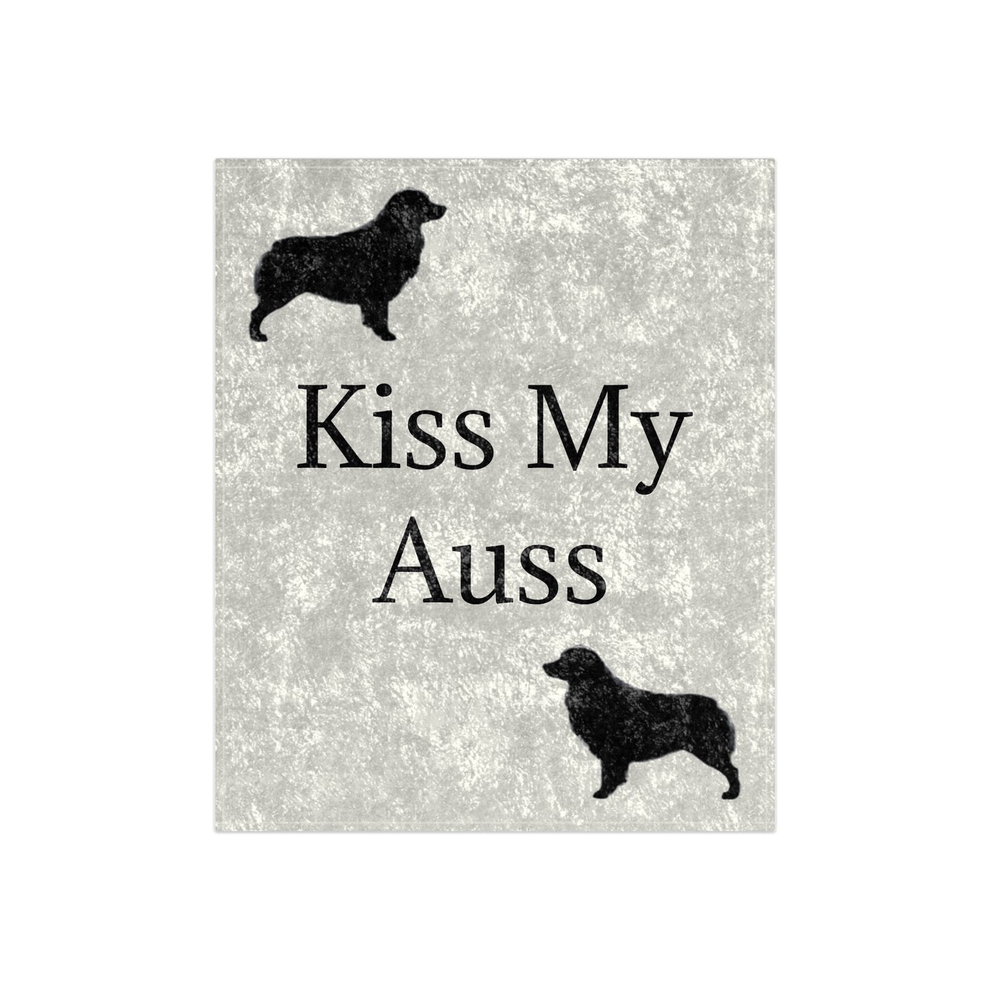 Kiss My Auss Crushed Velvet Blanket