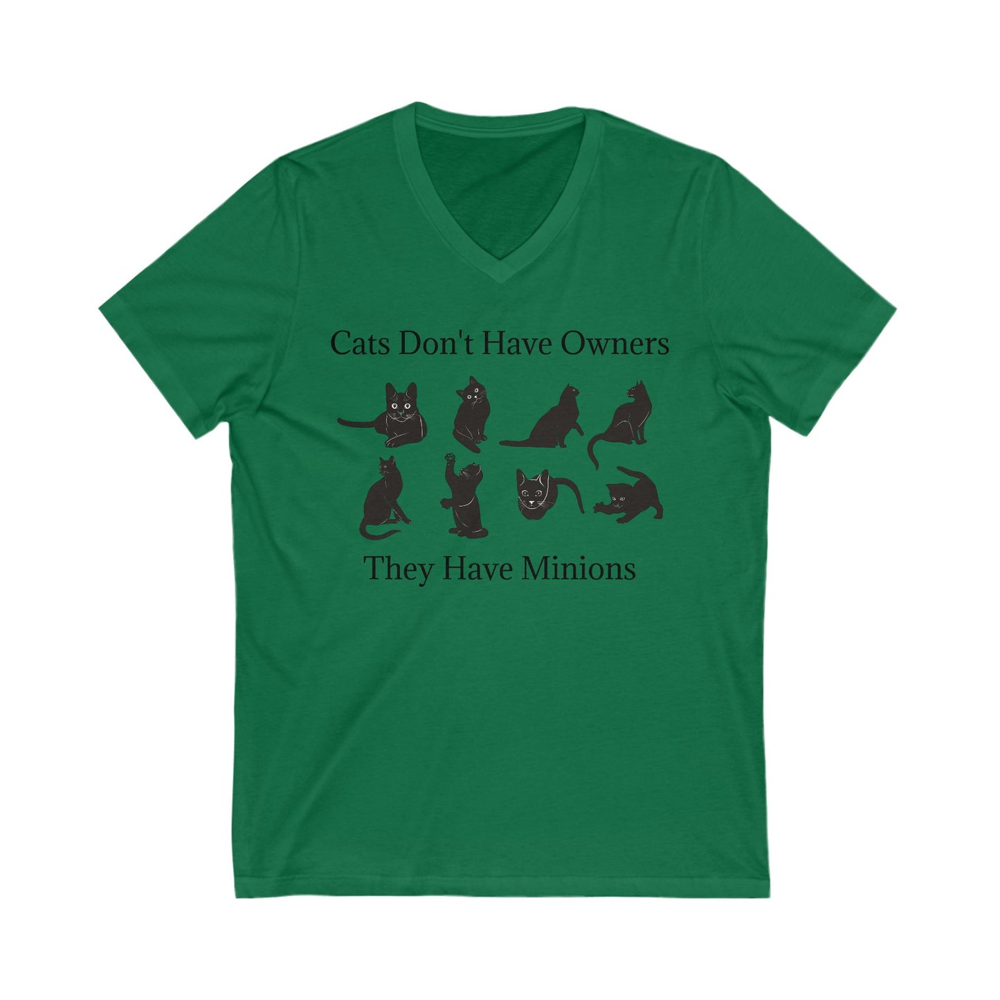 Cat Minions Unisex Short Sleeve V-Neck Tee