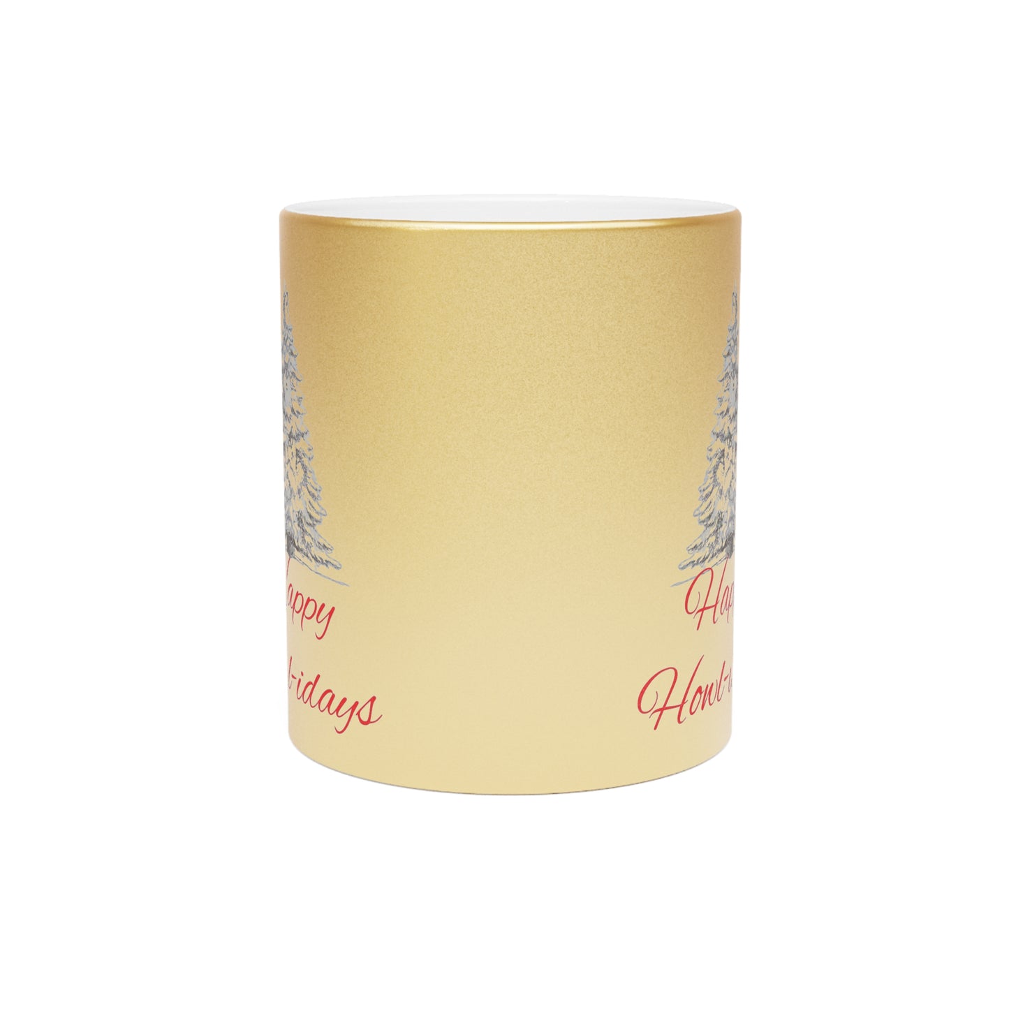 Happy Howl-idays Metallic Coffee Mug