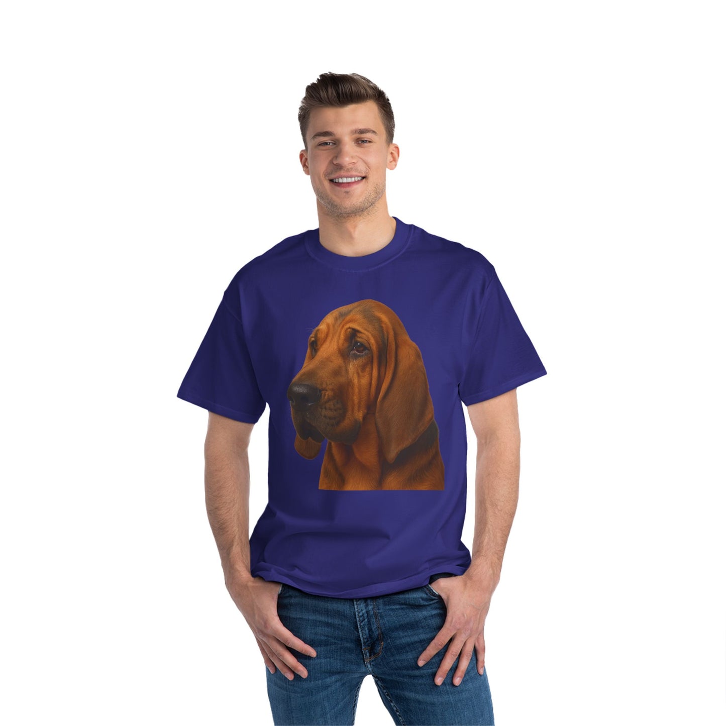 Bloodhound Head Men's Short-Sleeve Crewneck Tee