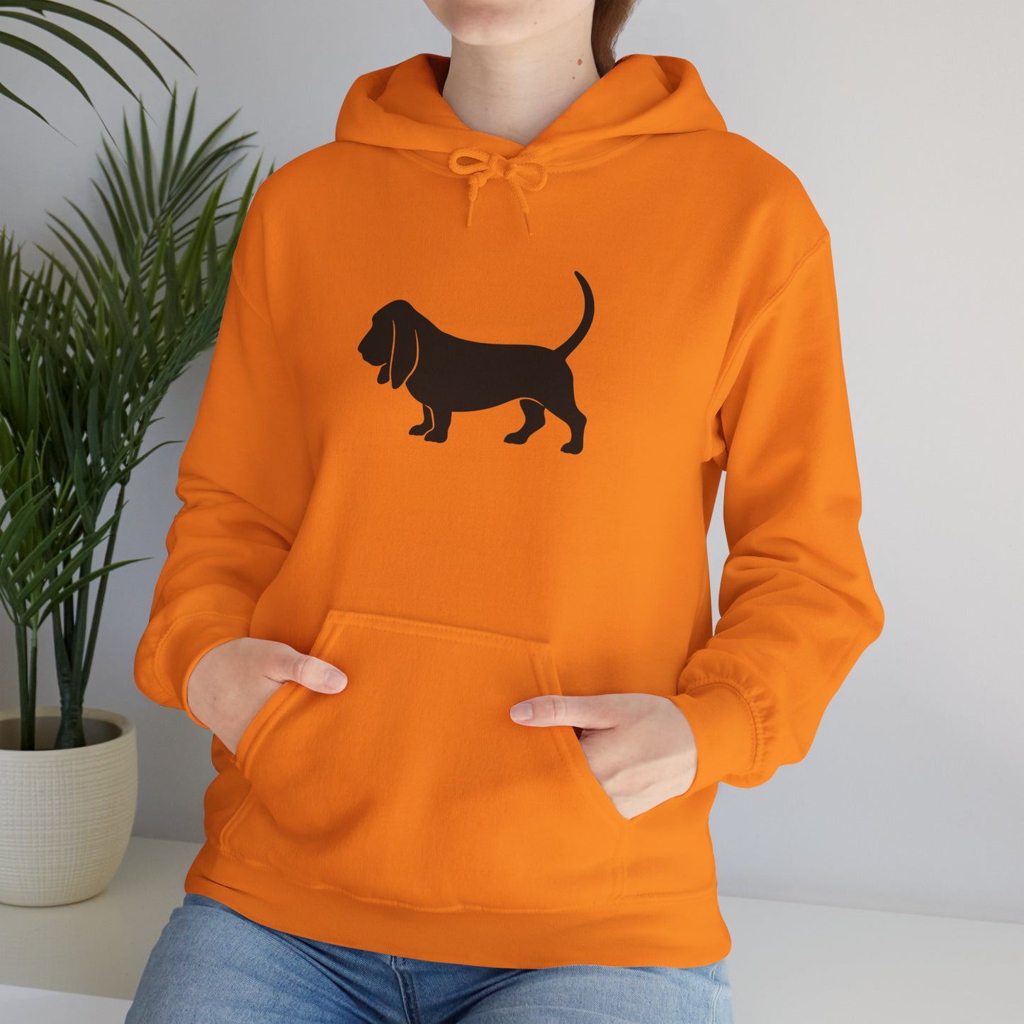 Basset Hound Silhouette Unisex Hoodie