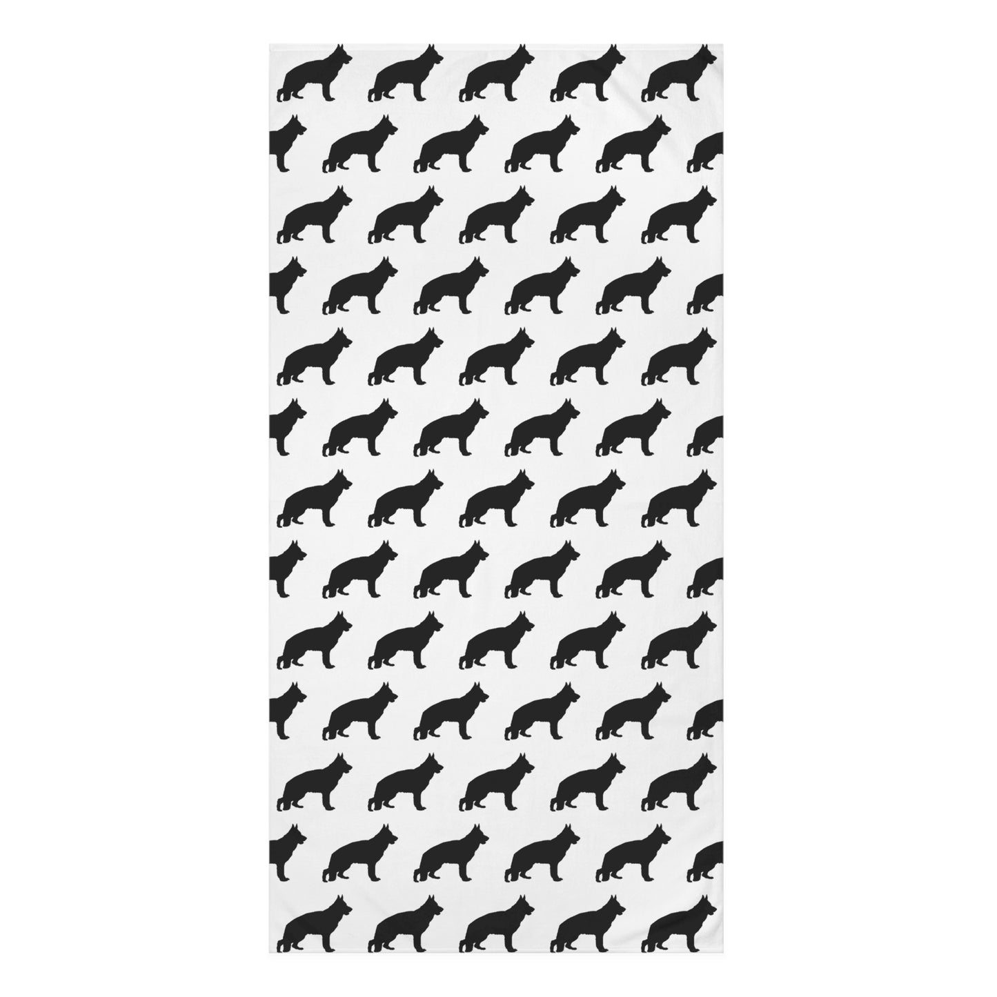 German Shepherd Silhouette Mink-Cotton Beach Towel