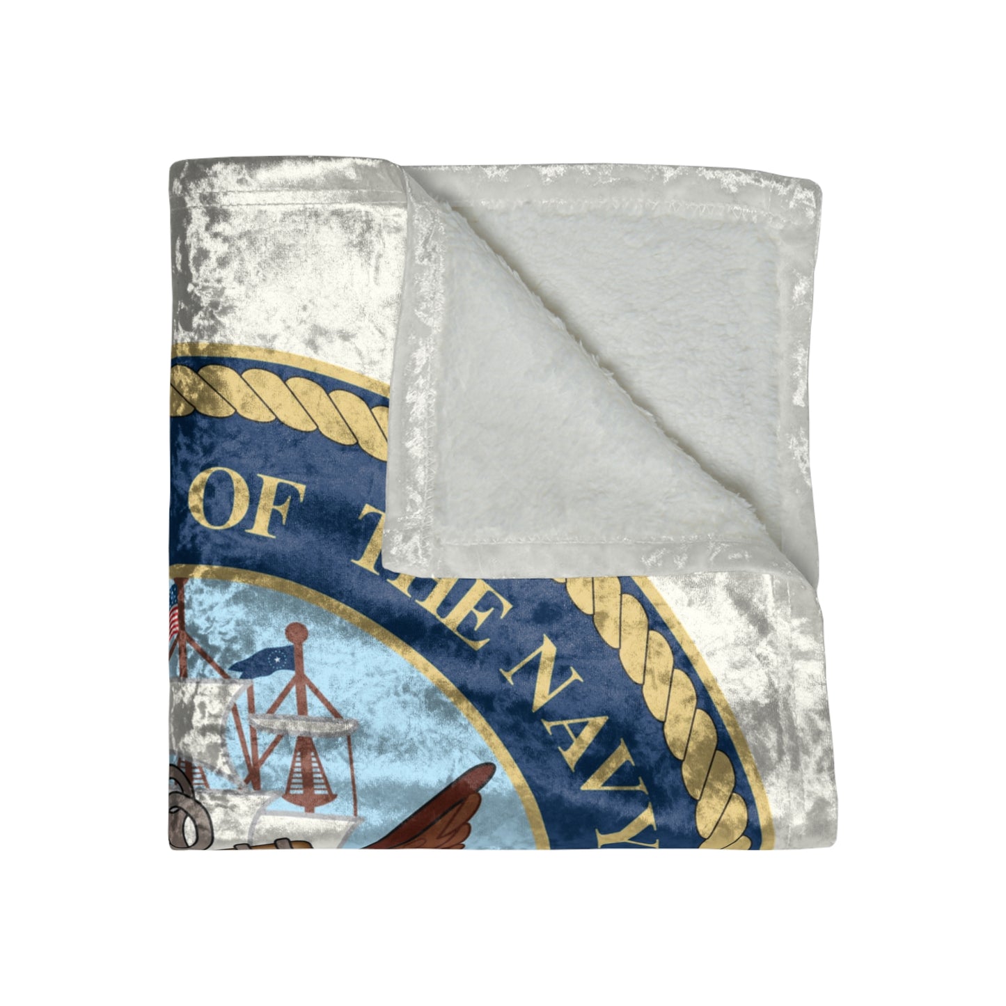US Navy Crushed Velvet Blanket