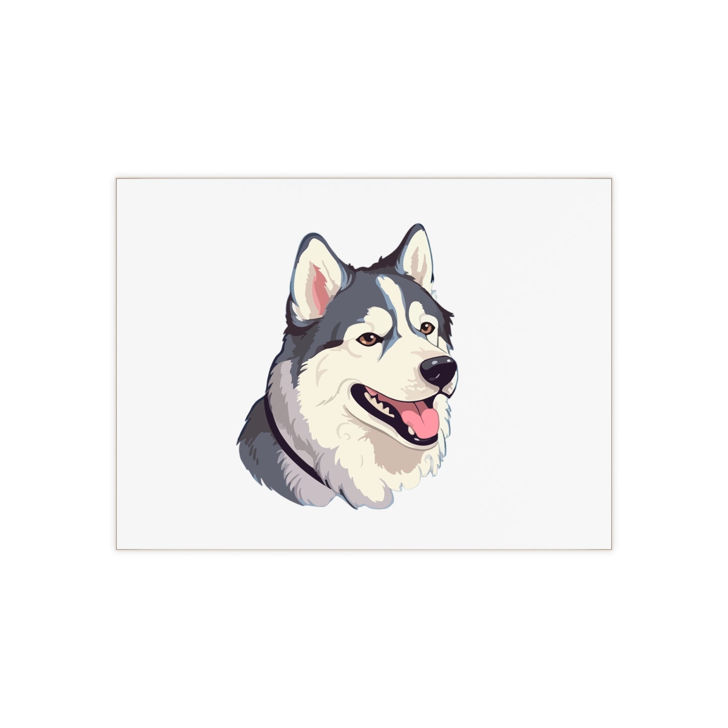 Malamute Head Ceramic Photo Tile