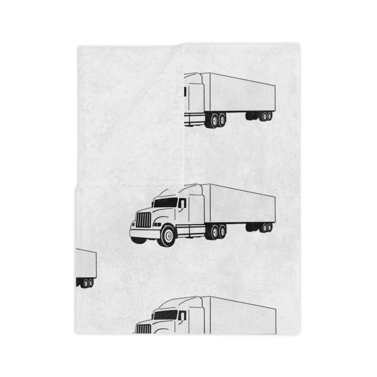 Semi Truck Velveteen Microfiber Blanket