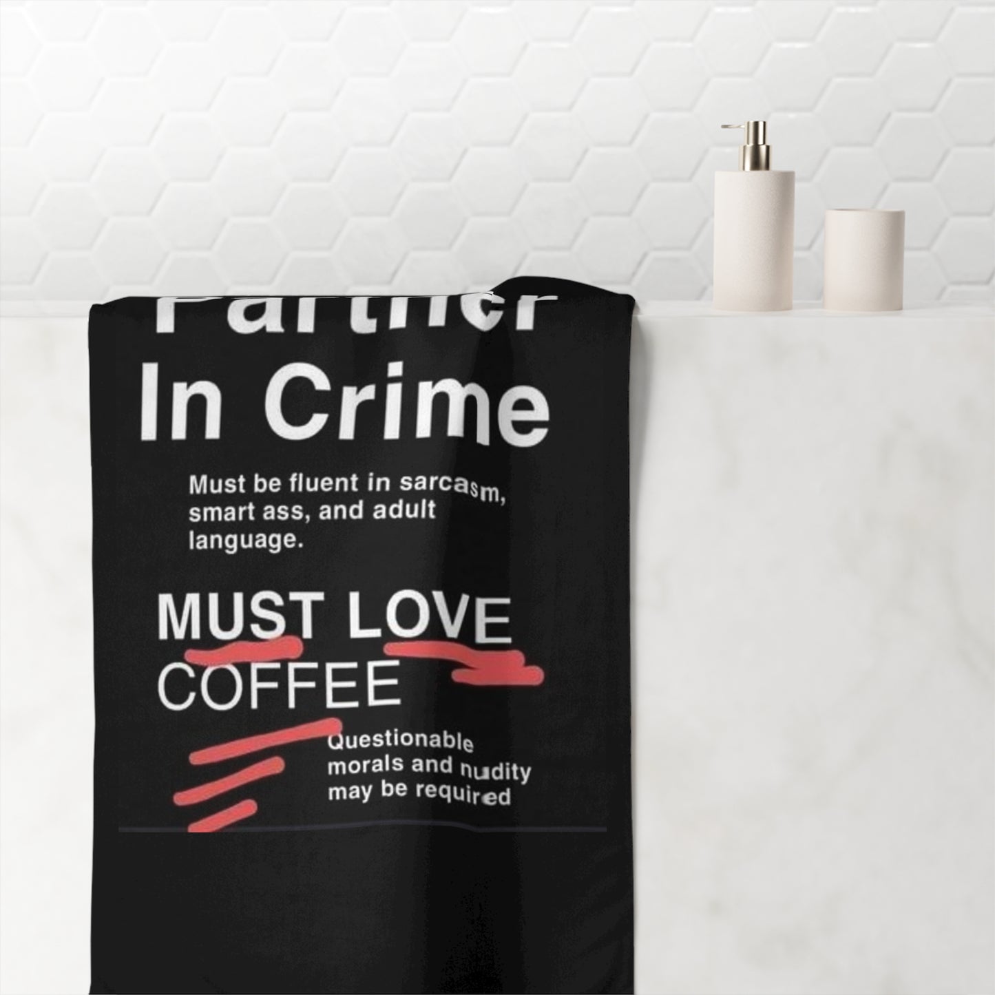 Partner In Crime Mink-Cotton Beach Towel
