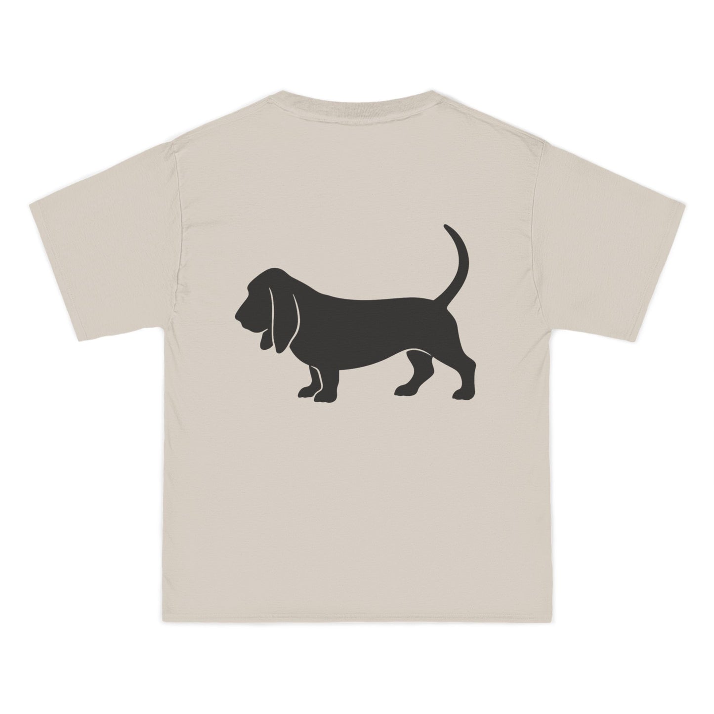 Basset Hound Silhouette Men's Short-Sleeve Crewneck Tee