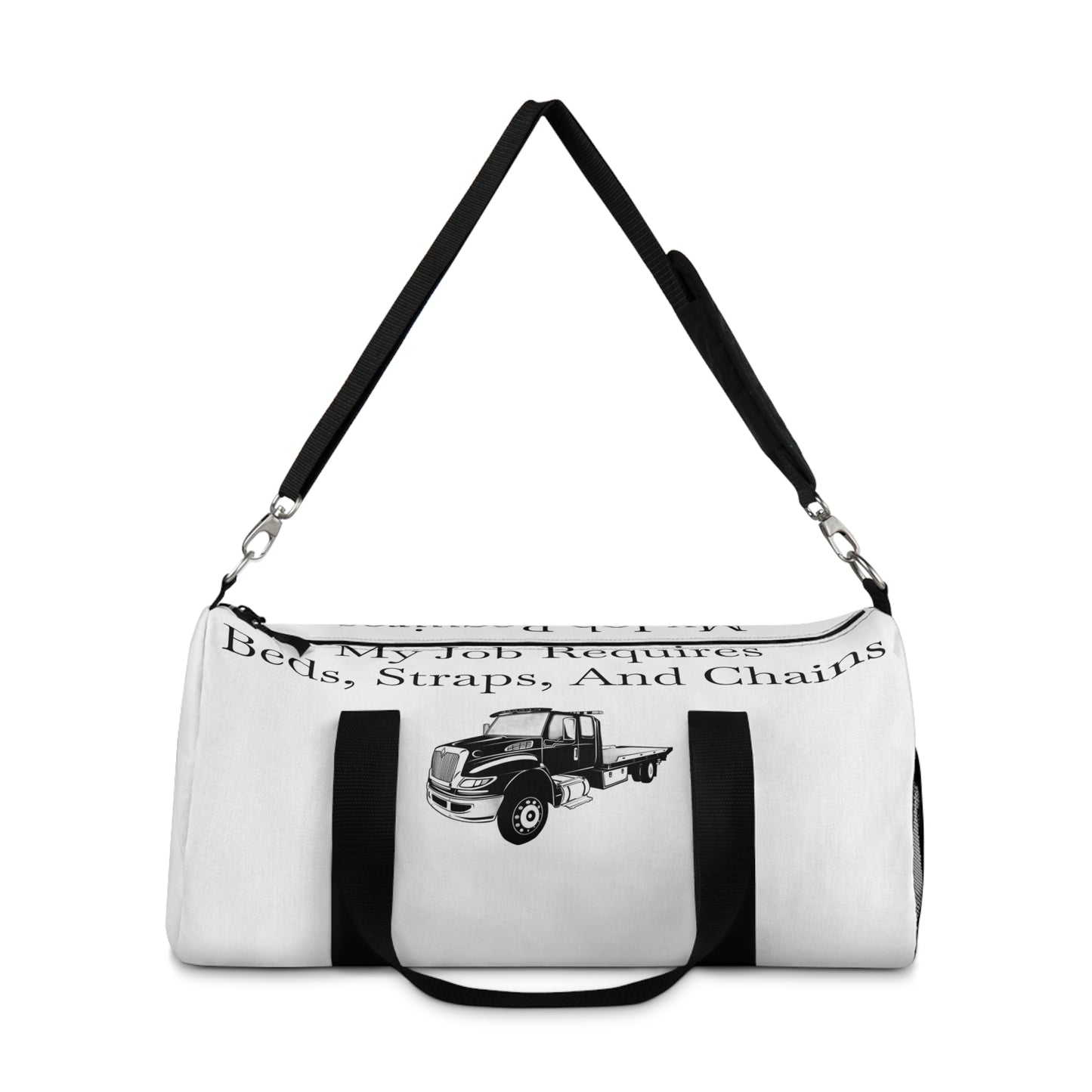 Beds, Straps, And Chains Duffel Bag