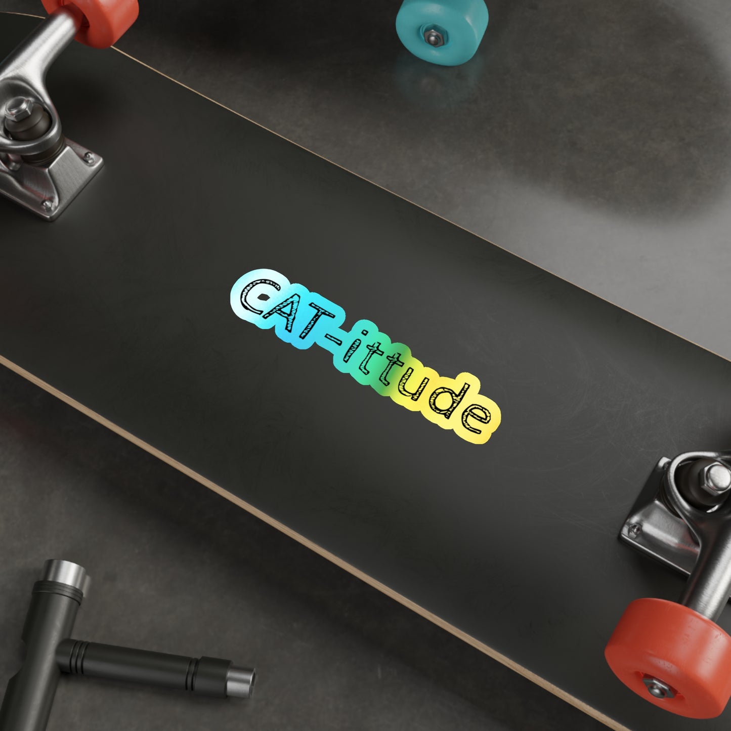 CAT-ittude Holographic Sticker