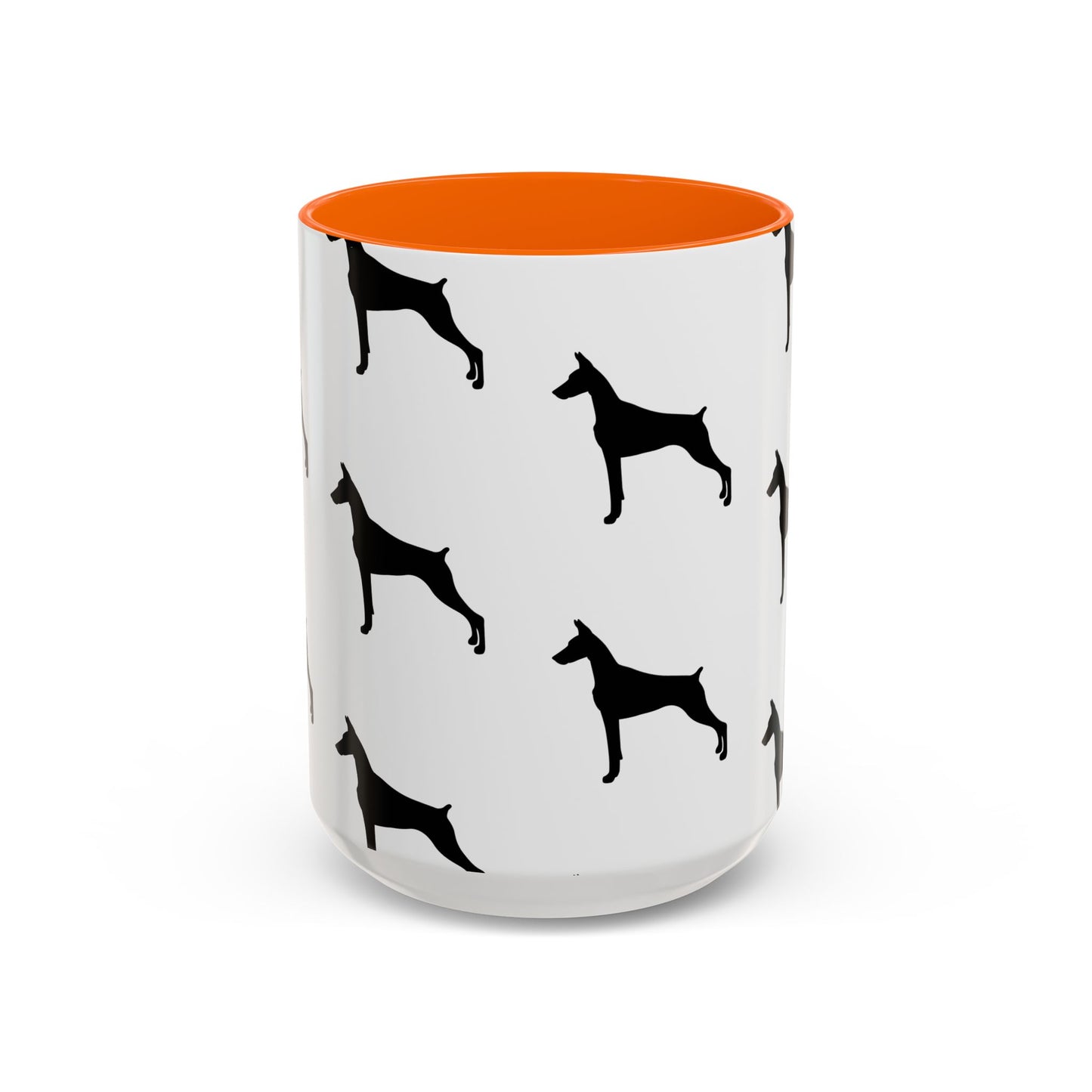 Doberman Silhouette 2-Tone Coffee Mug