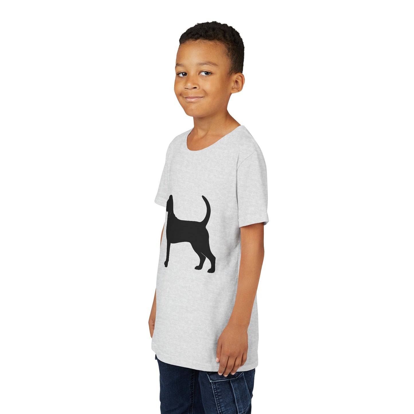 Bloodhound Silhouette Youth Unisex Short Sleeve Crewneck Tee