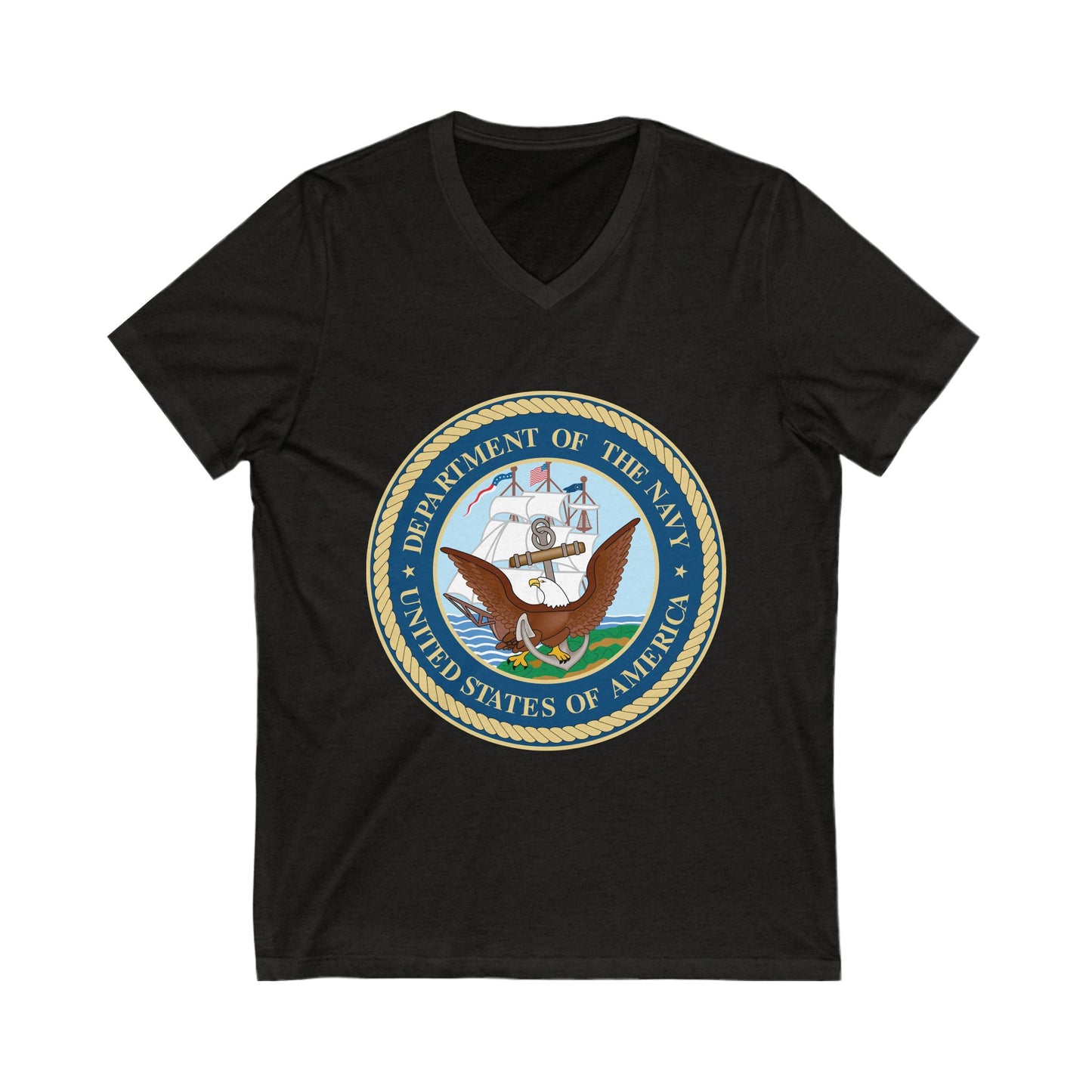 US Navy Unisex Short Sleeve V-Neck Tee