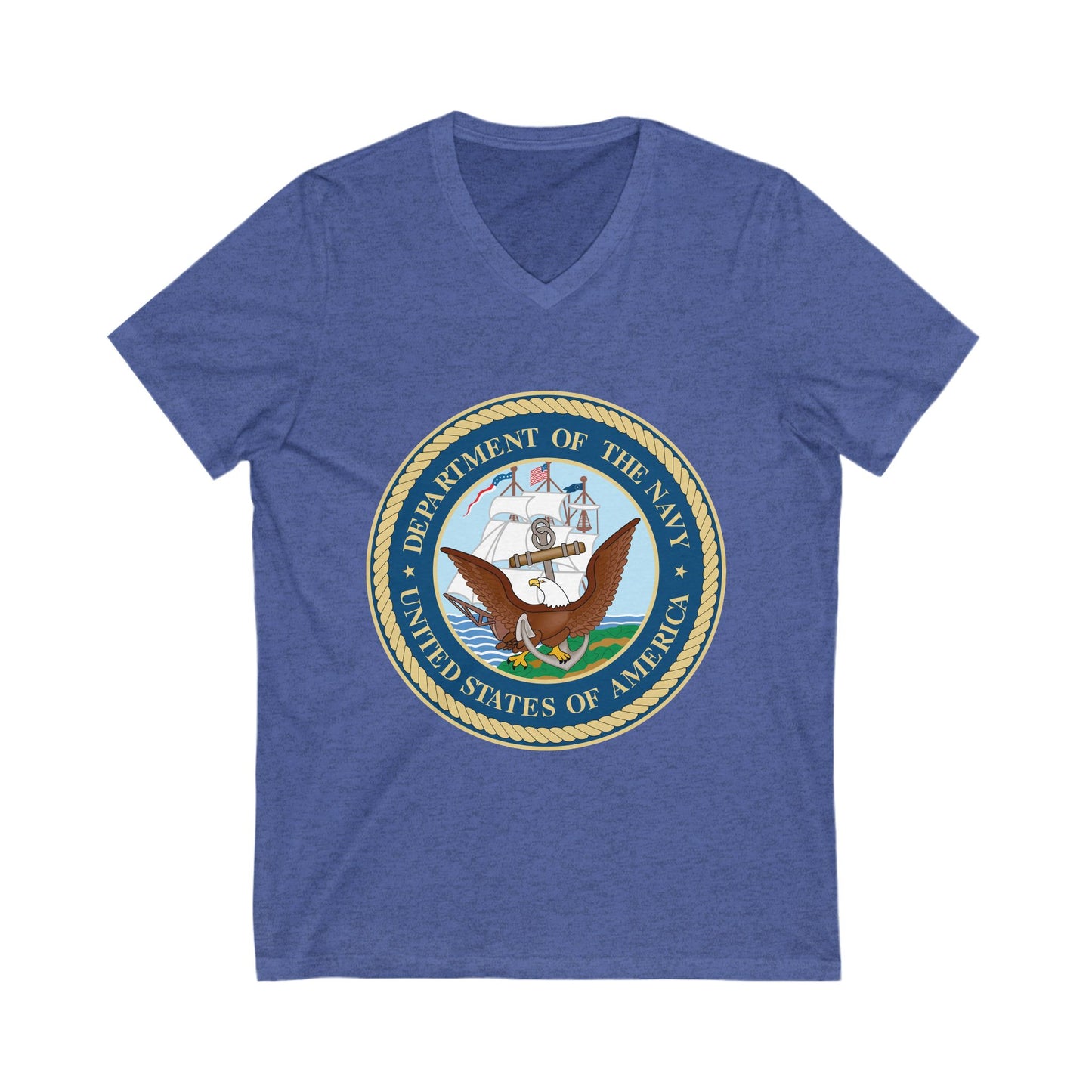 US Navy Unisex Short Sleeve V-Neck Tee