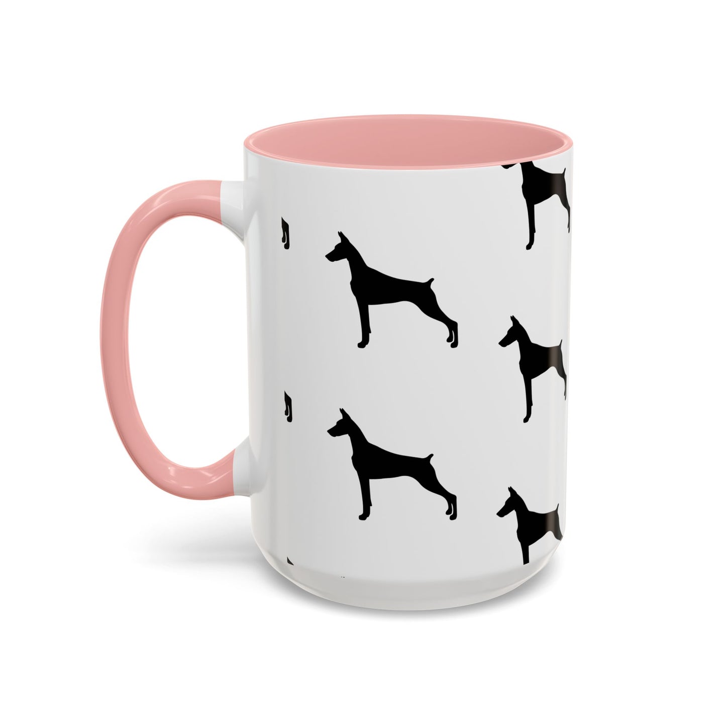Doberman Silhouette 2-Tone Coffee Mug