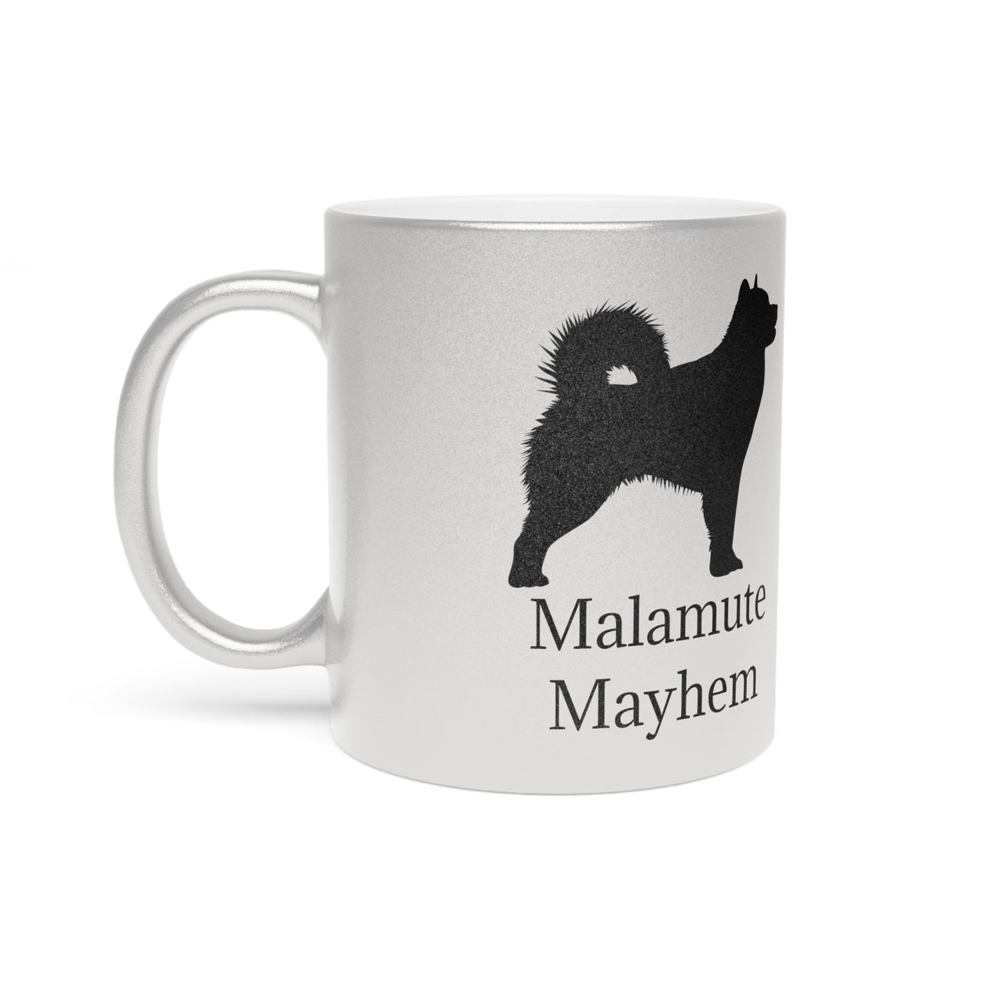 Malamute Mayhem Metallic Coffee Mug